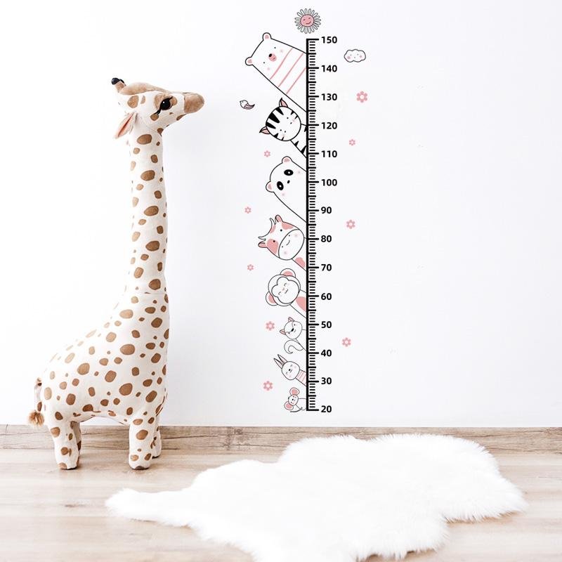 Wall Stickers/decal For Nursery & Kids Room – Simple Line Animals Height Chart, Flora Grossist, Barnrum