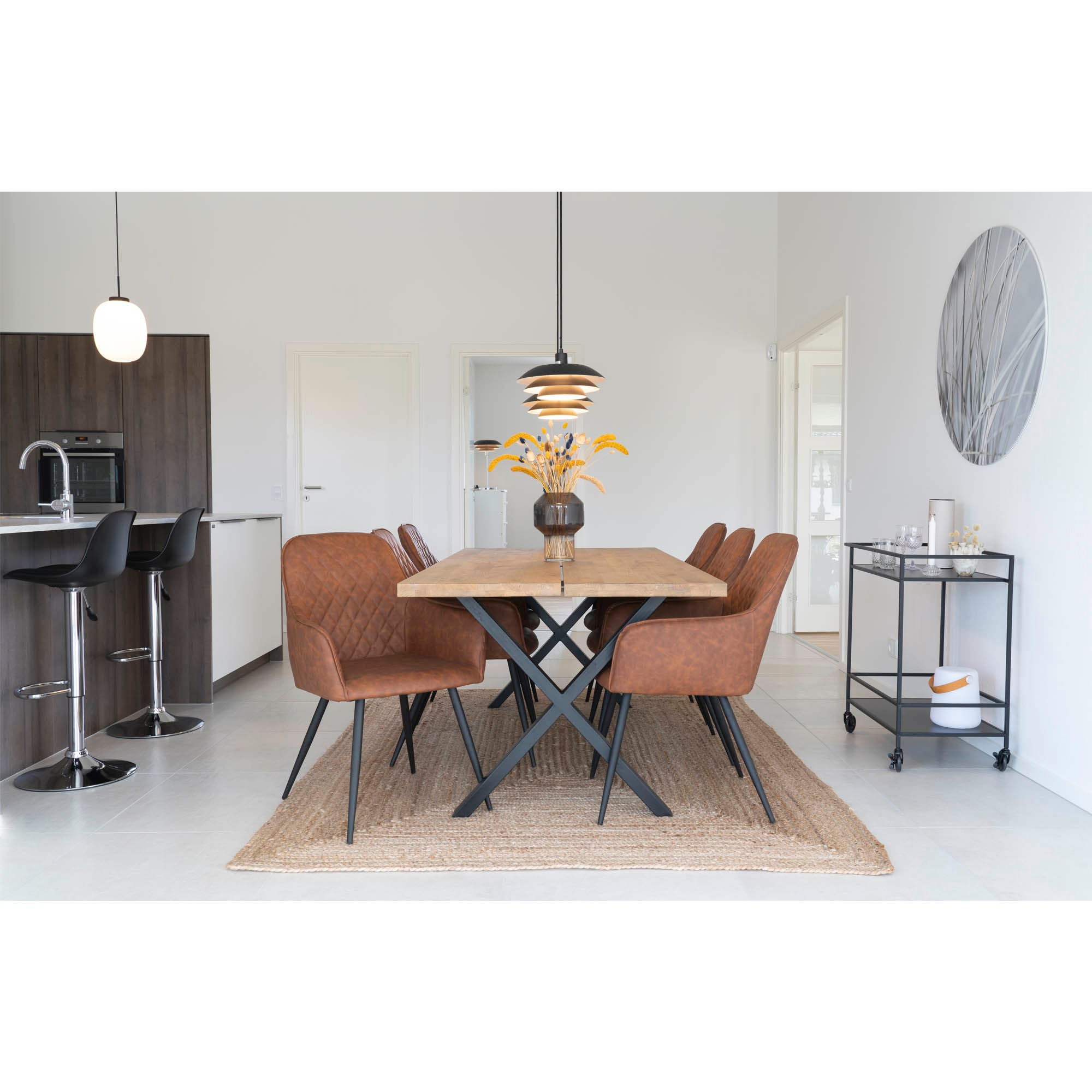 Harbo matstol, vintagebrun