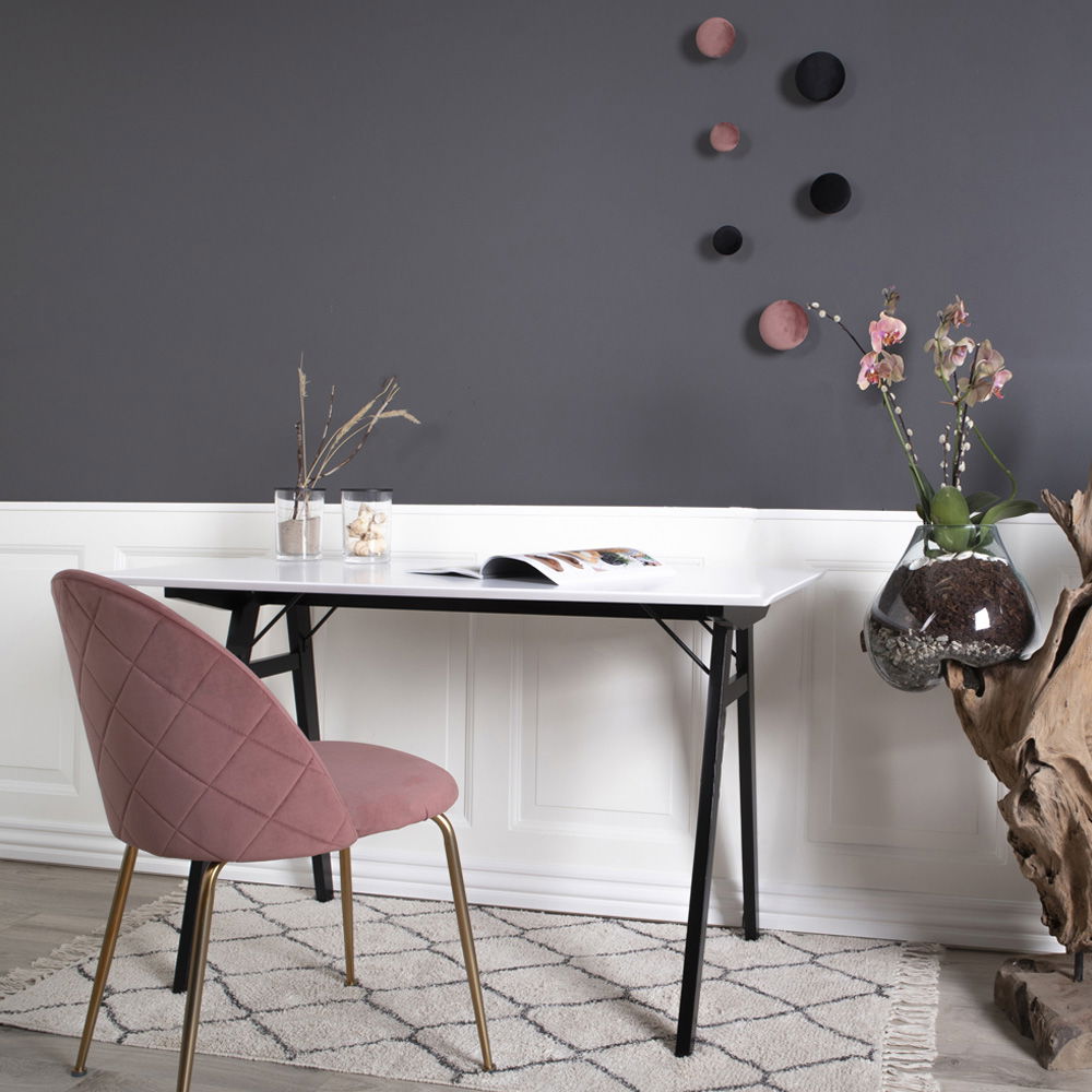 GENEVE matstol, rosa sammet