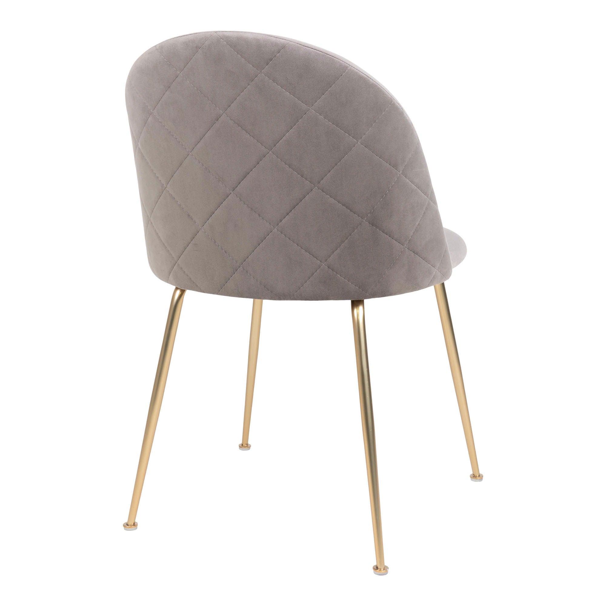 GENÈVE Matstol, grå sammet, mässingsben