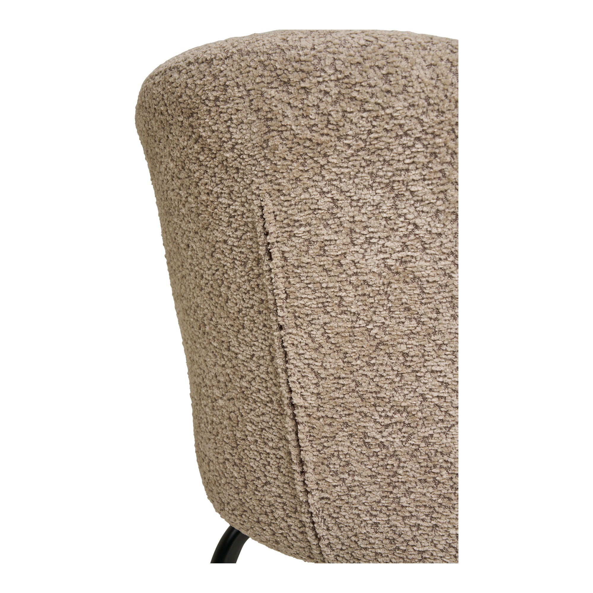 SAFIRA Matstol, bouclé beige, svarta ben