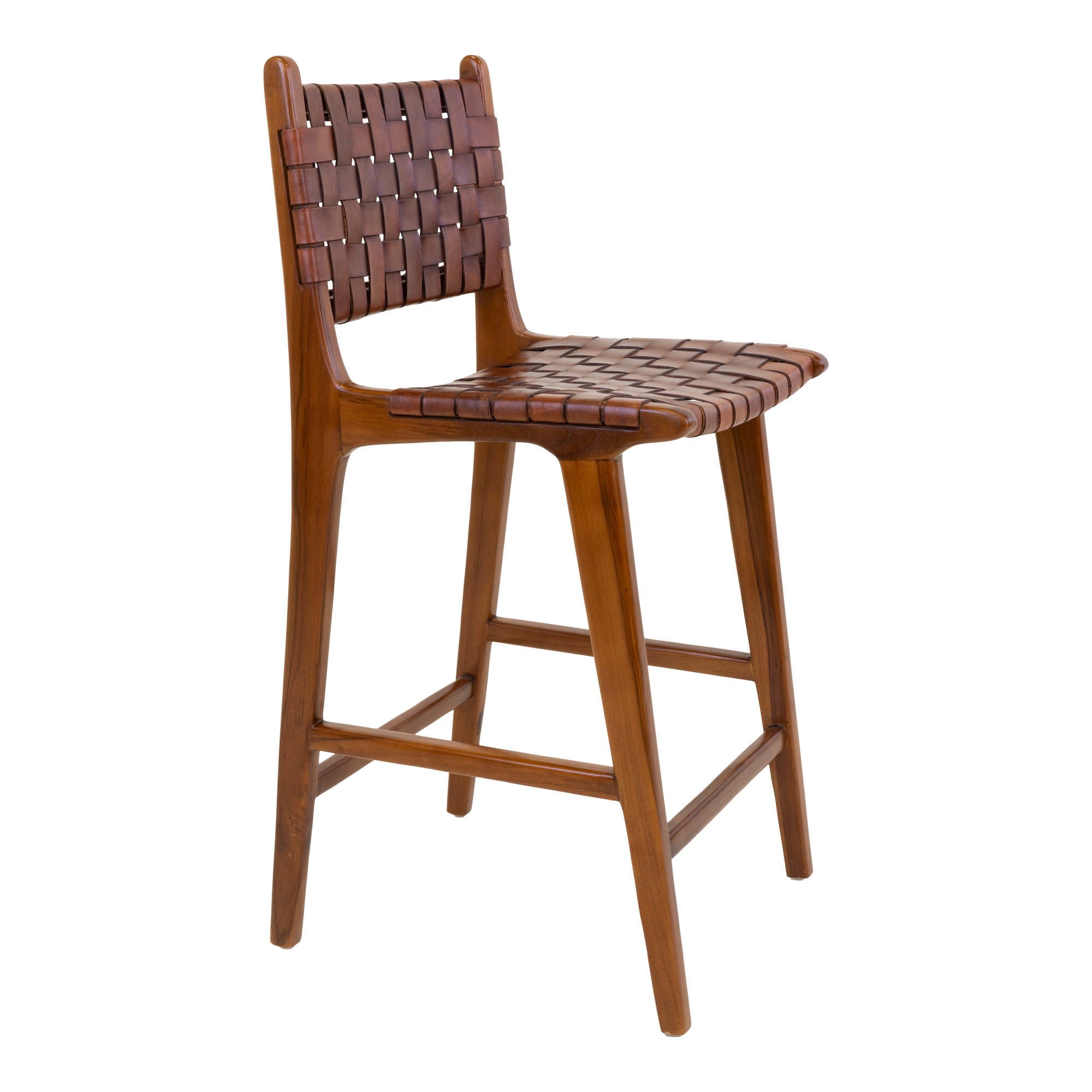 Perugia Counter Chair, brunt läder