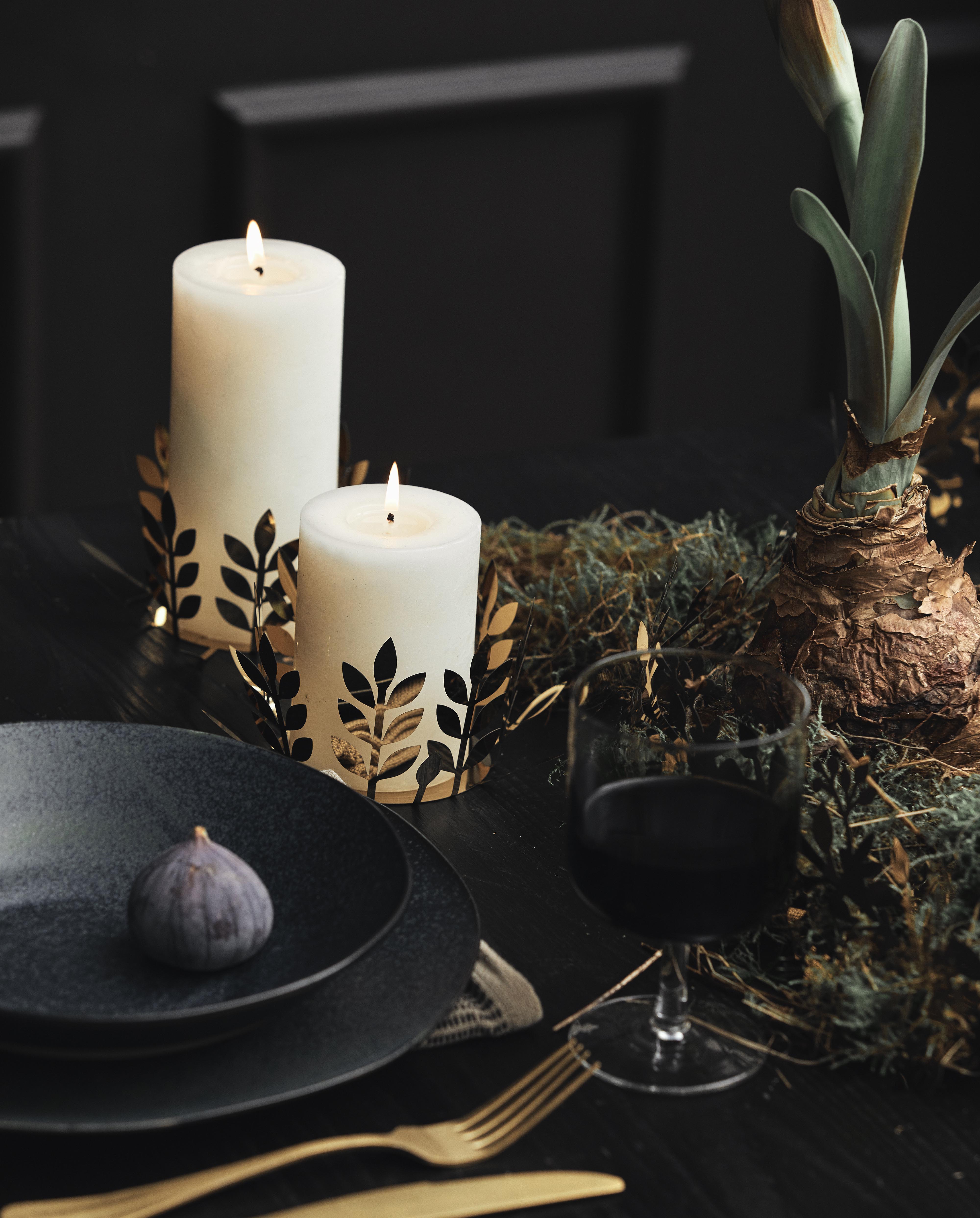 Candle, M - Creme, Nordal, ljus & ljuslyktor