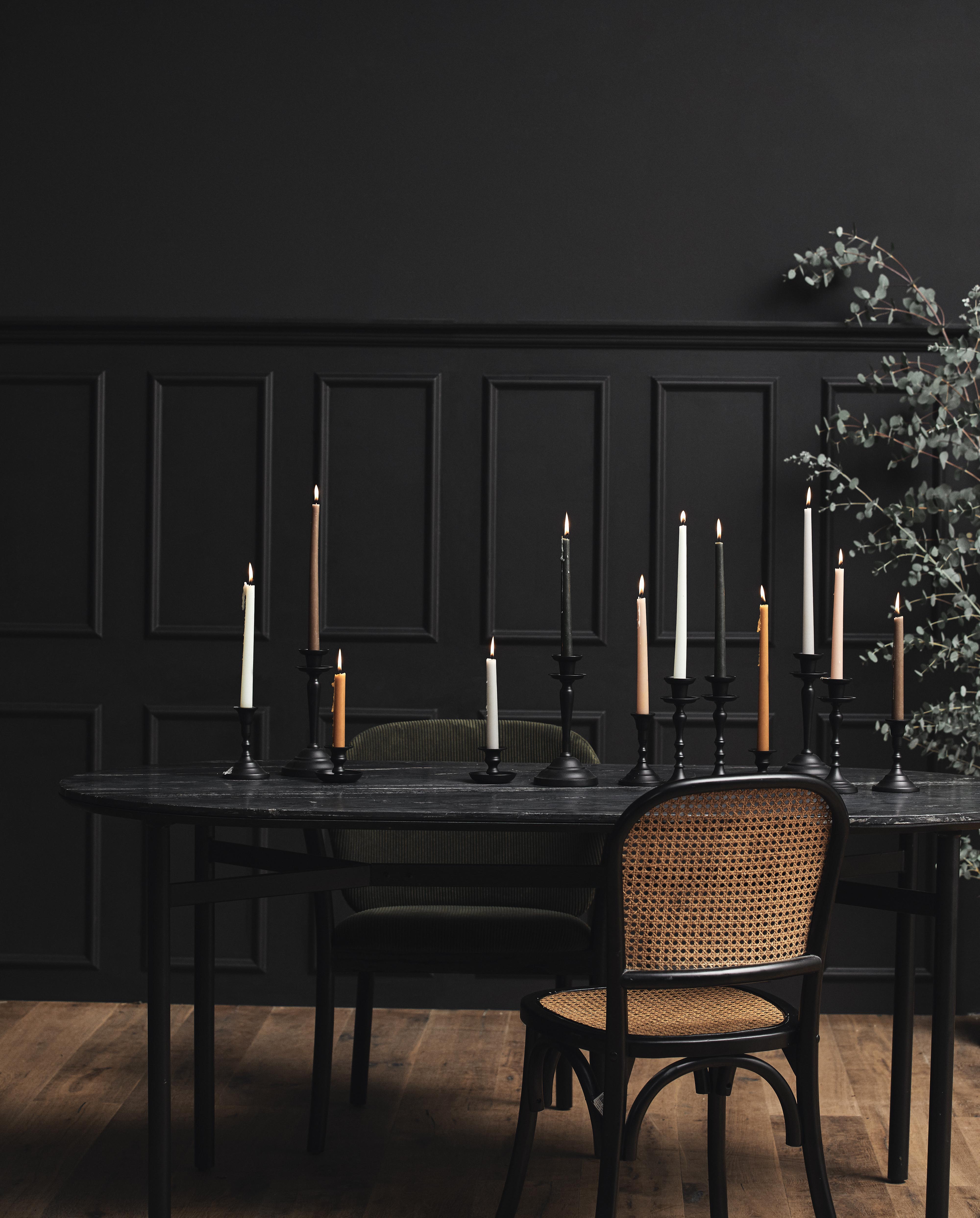 Candle, Tall - Dark Green, Nordal, ljus & ljuslyktor