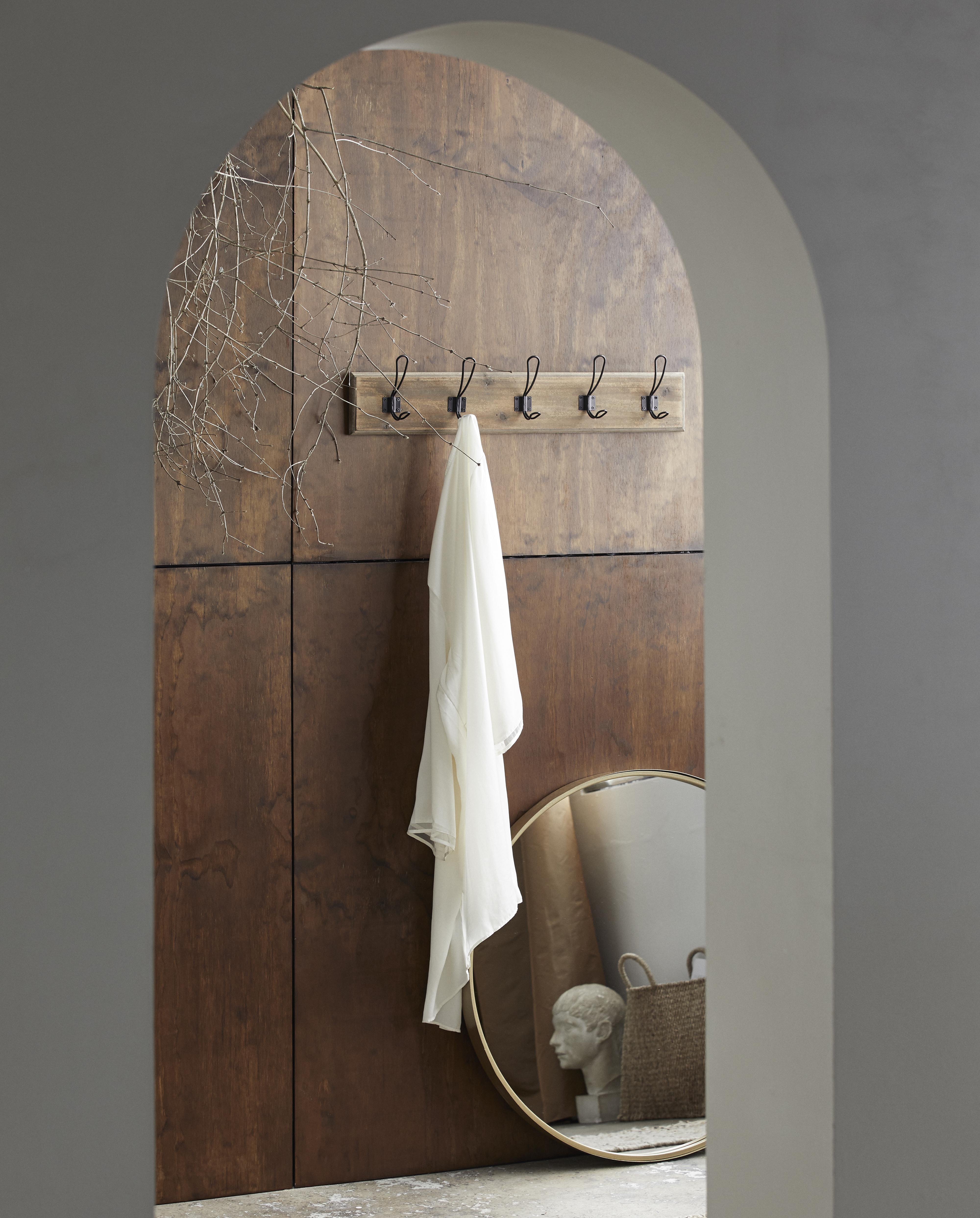 Caroni Coat Rack, 5 Hooks, Reclaimed Wood - Nature, Nordal, hängare & krokar