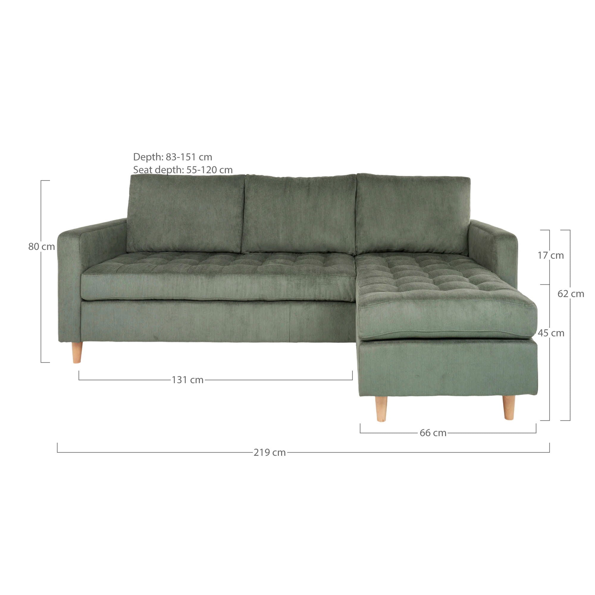 Firenze Lounge-soffa, mörkgrön