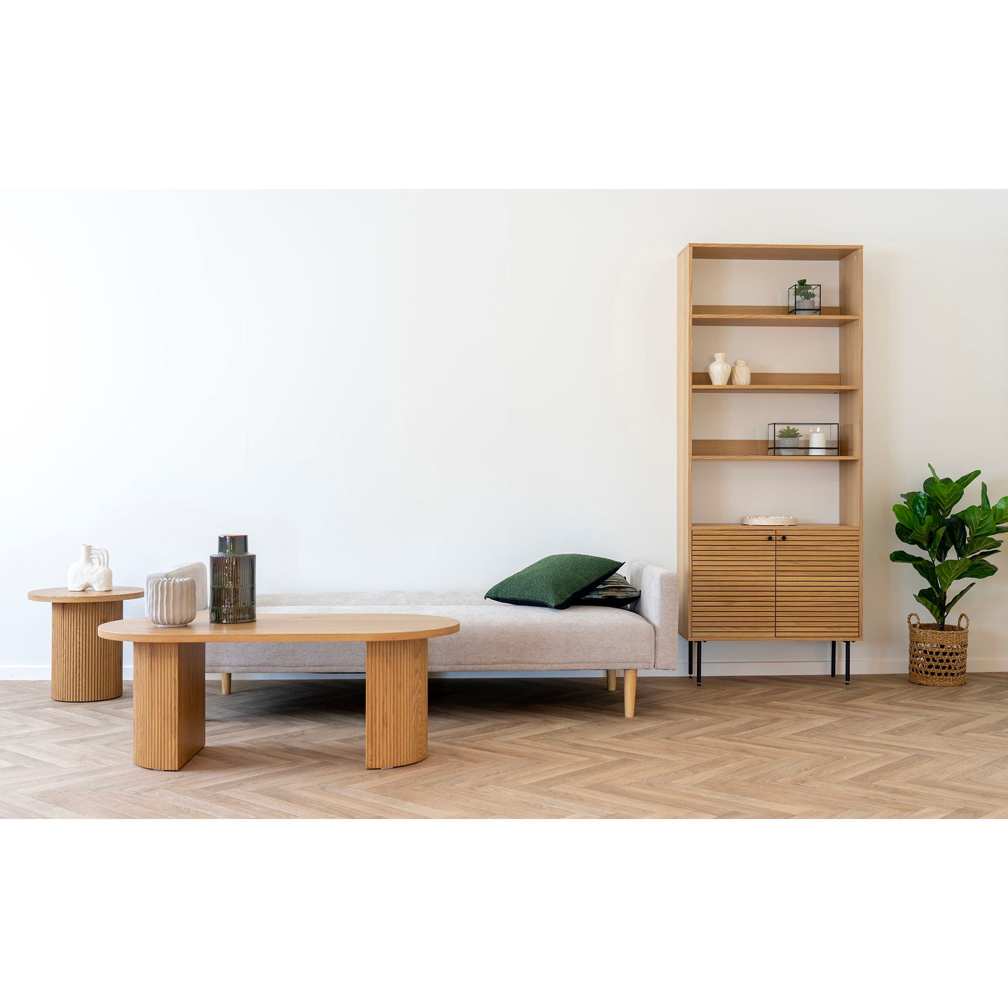 KELLS Bäddsoffa, mörk sand, naturben