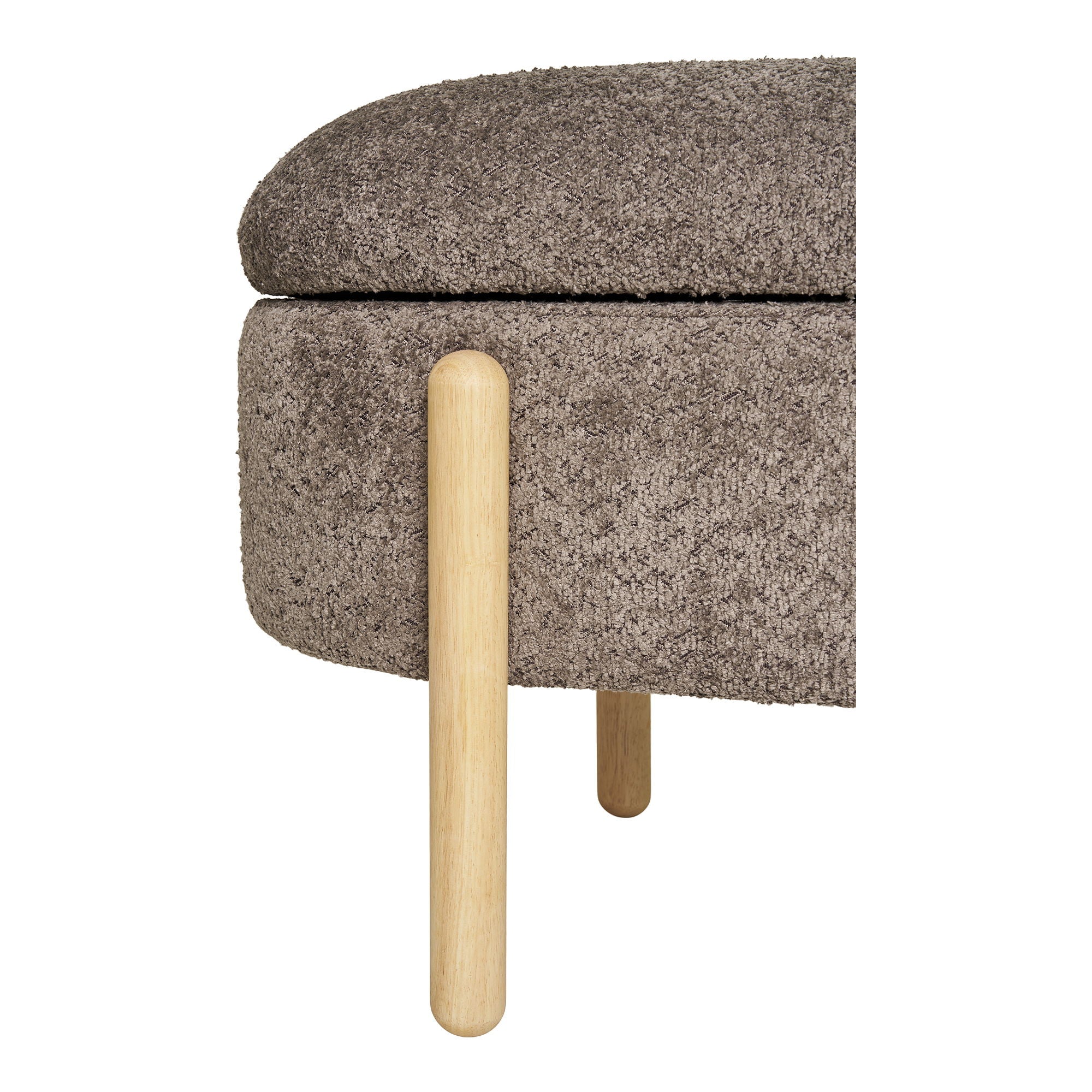 BRANCA Bänk med förvaring, brun/natur