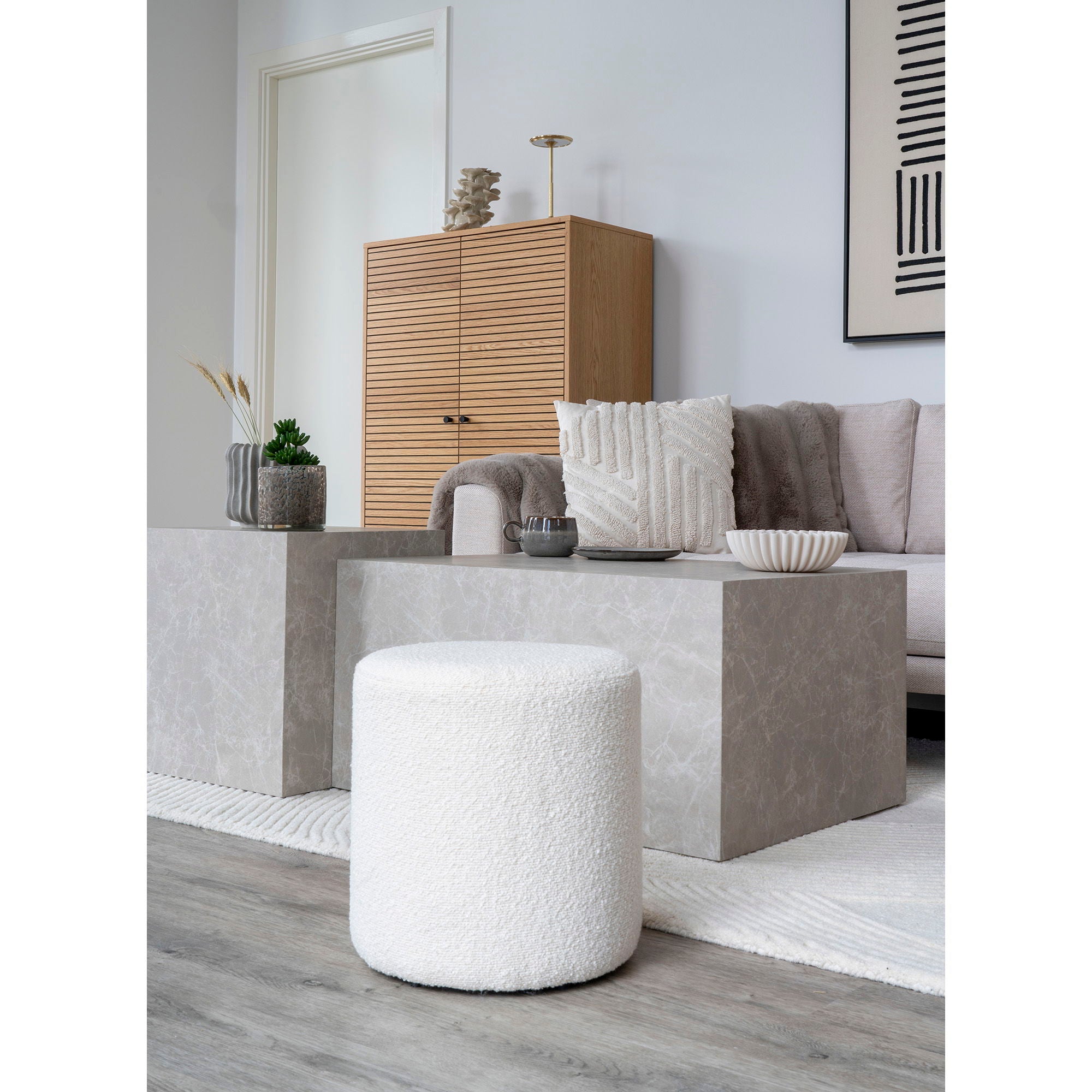 Ejby Pouf, bouclé vit