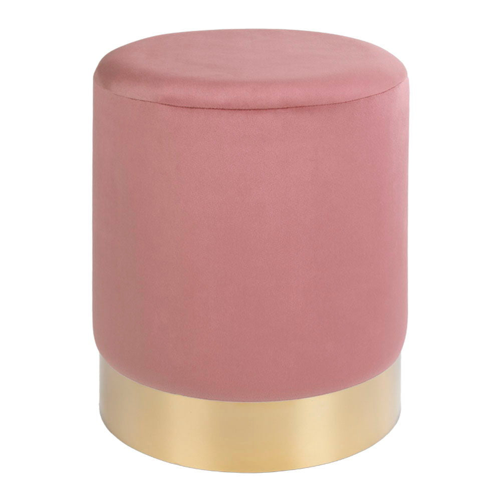 Gamby Pouf, rosa sammet