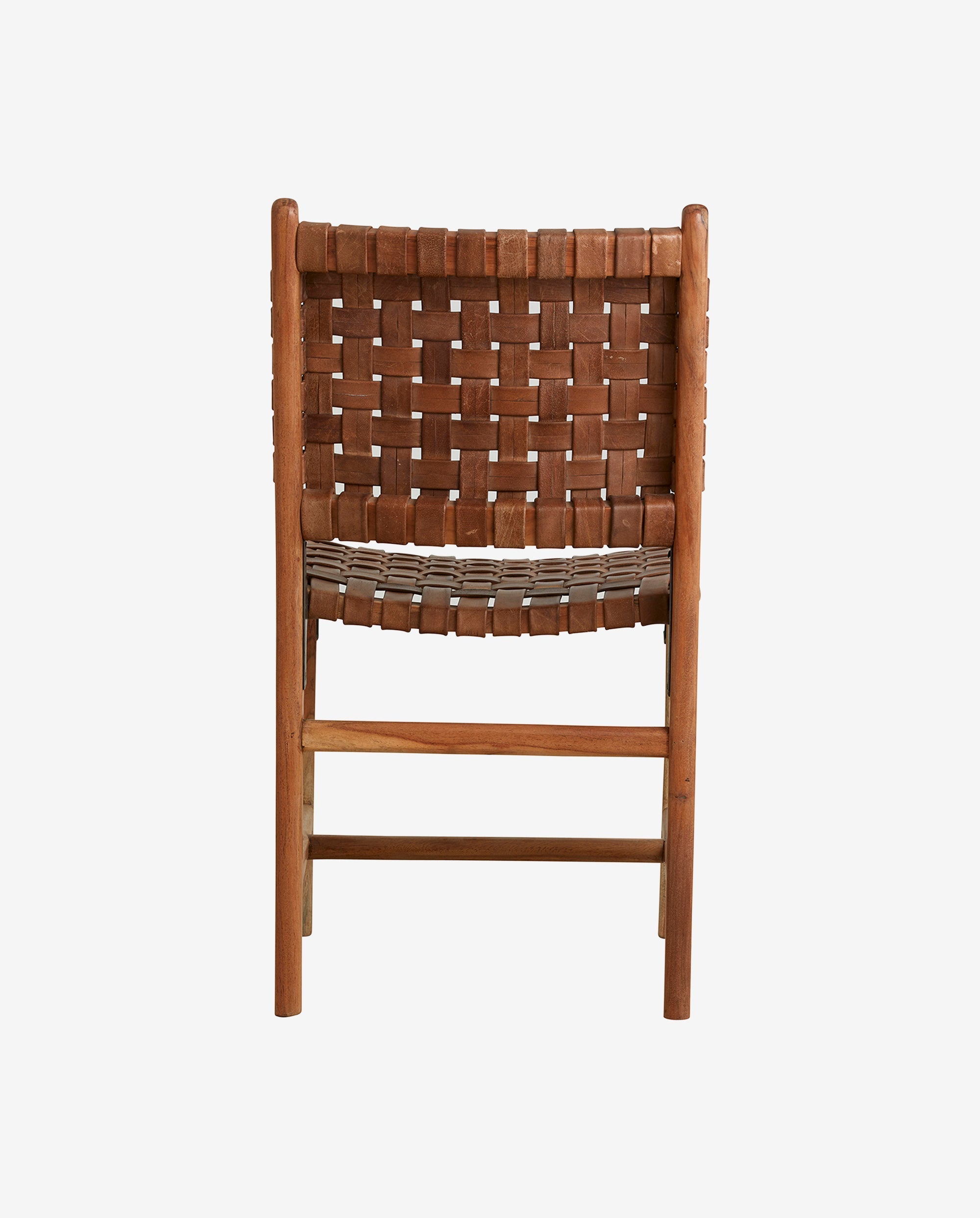Aya Dinner Chair, Brown Leather/wood, Nordal, stolar
