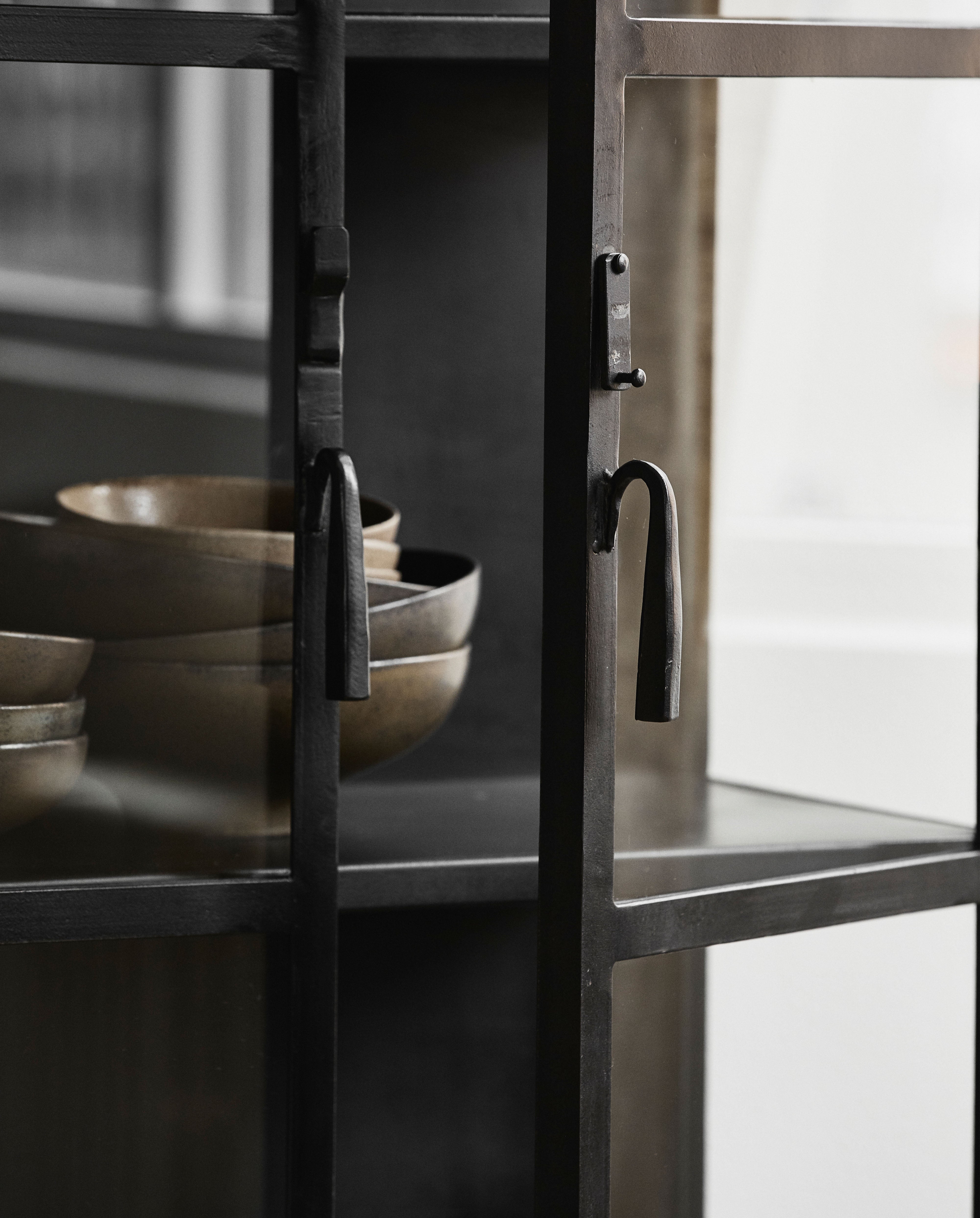 Phoenix Black Cabinet, 2 Doors, Small, Nordal, bokhyllor