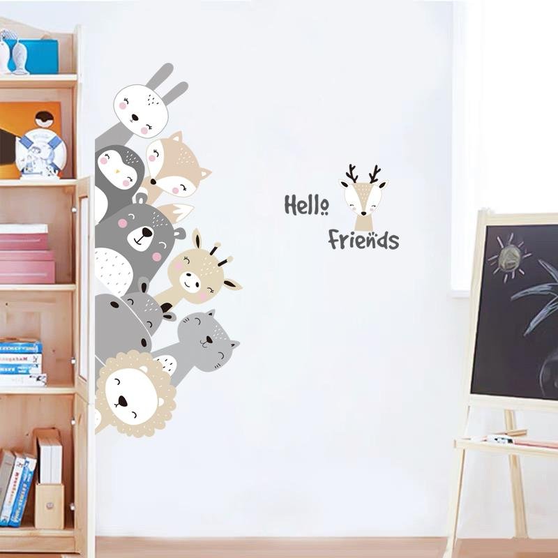 Greeting Animals – Wall Sticker, Flora Grossist, Barnrum