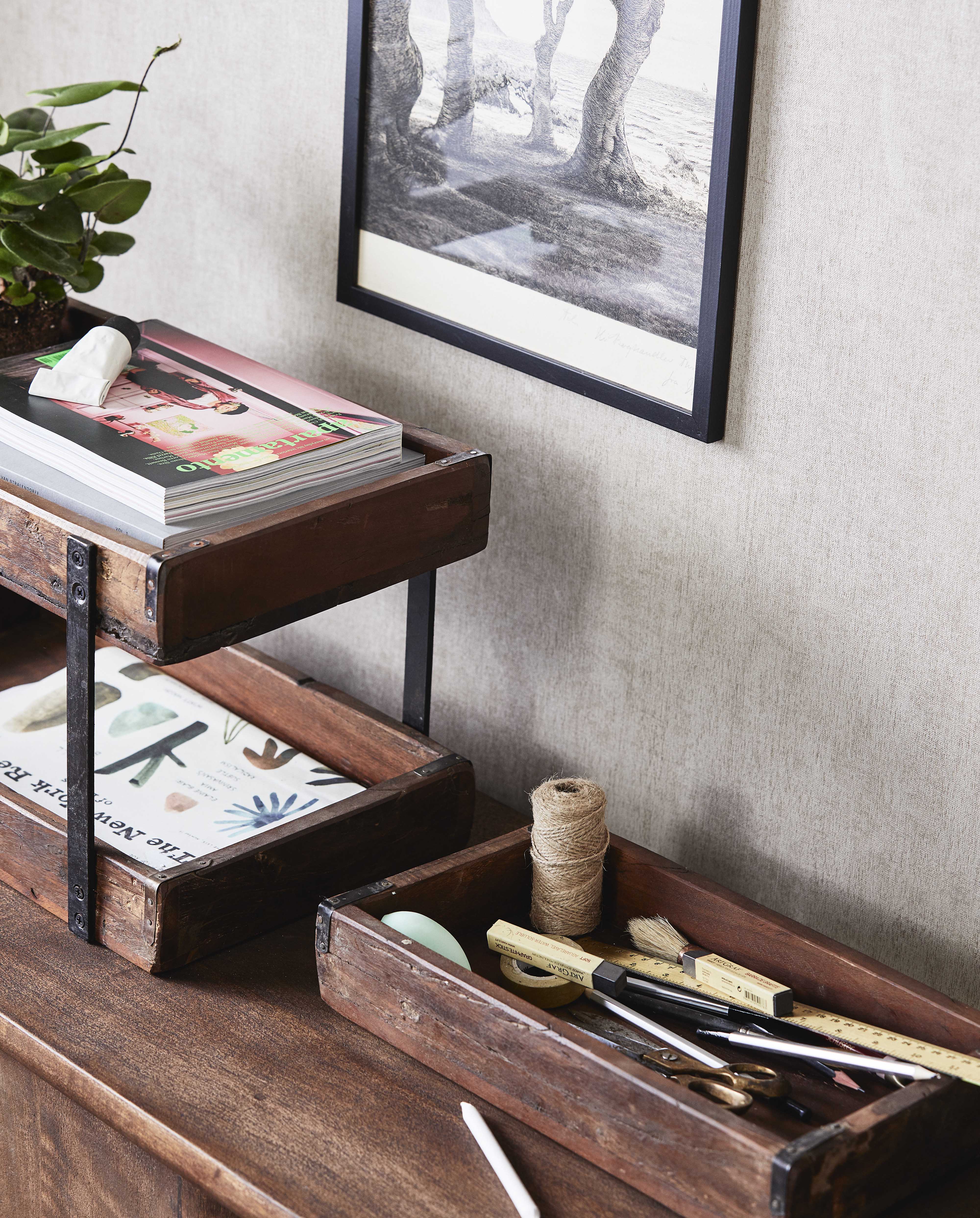 Boldo Tray, L - Reclaimed Wood, Nordal, förvaring