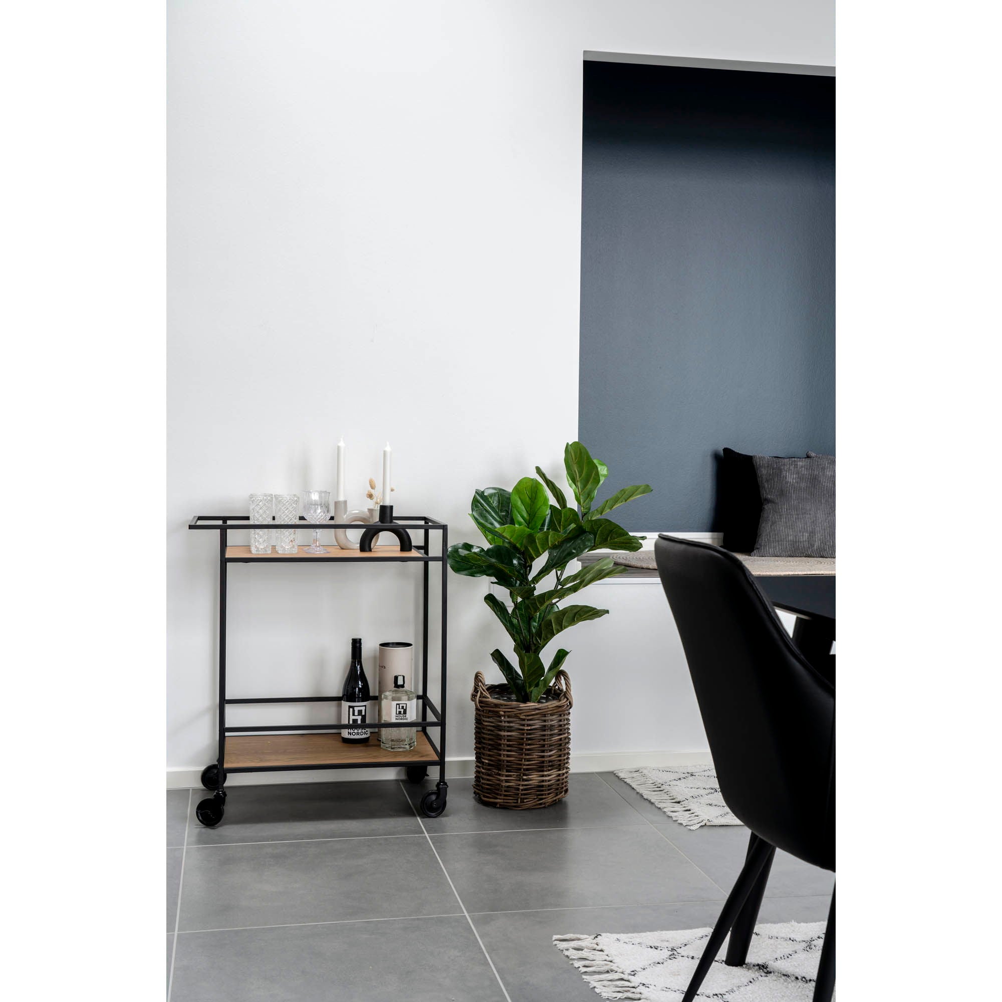 VITA serveringsvagn, eklook/svart