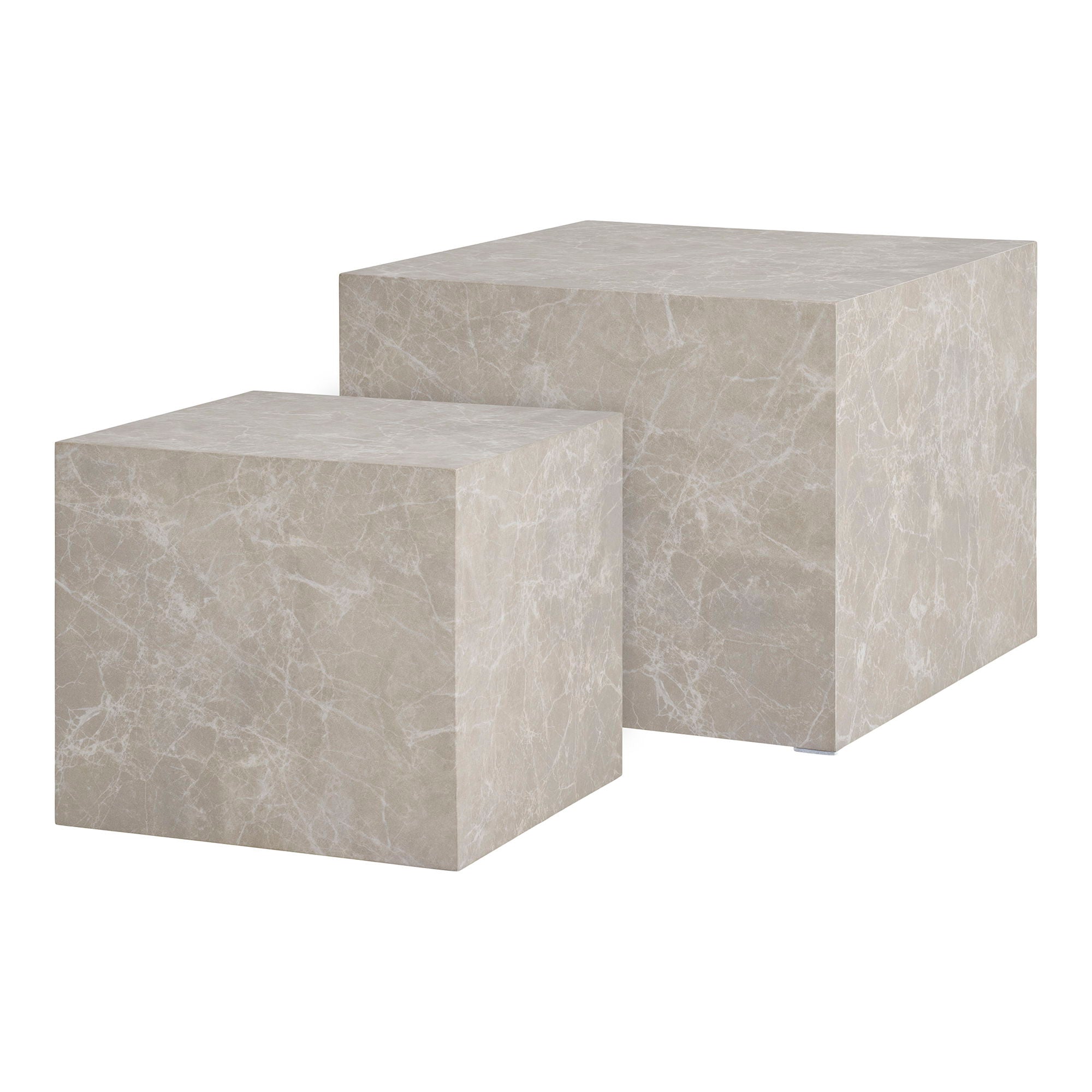 PRAGUE soffbord, beige marmorutseende