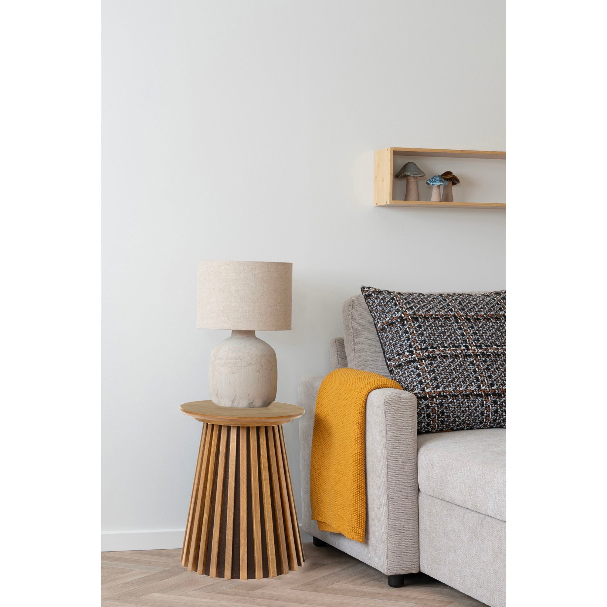 OSAKA Sidobord, ekfanér, natur