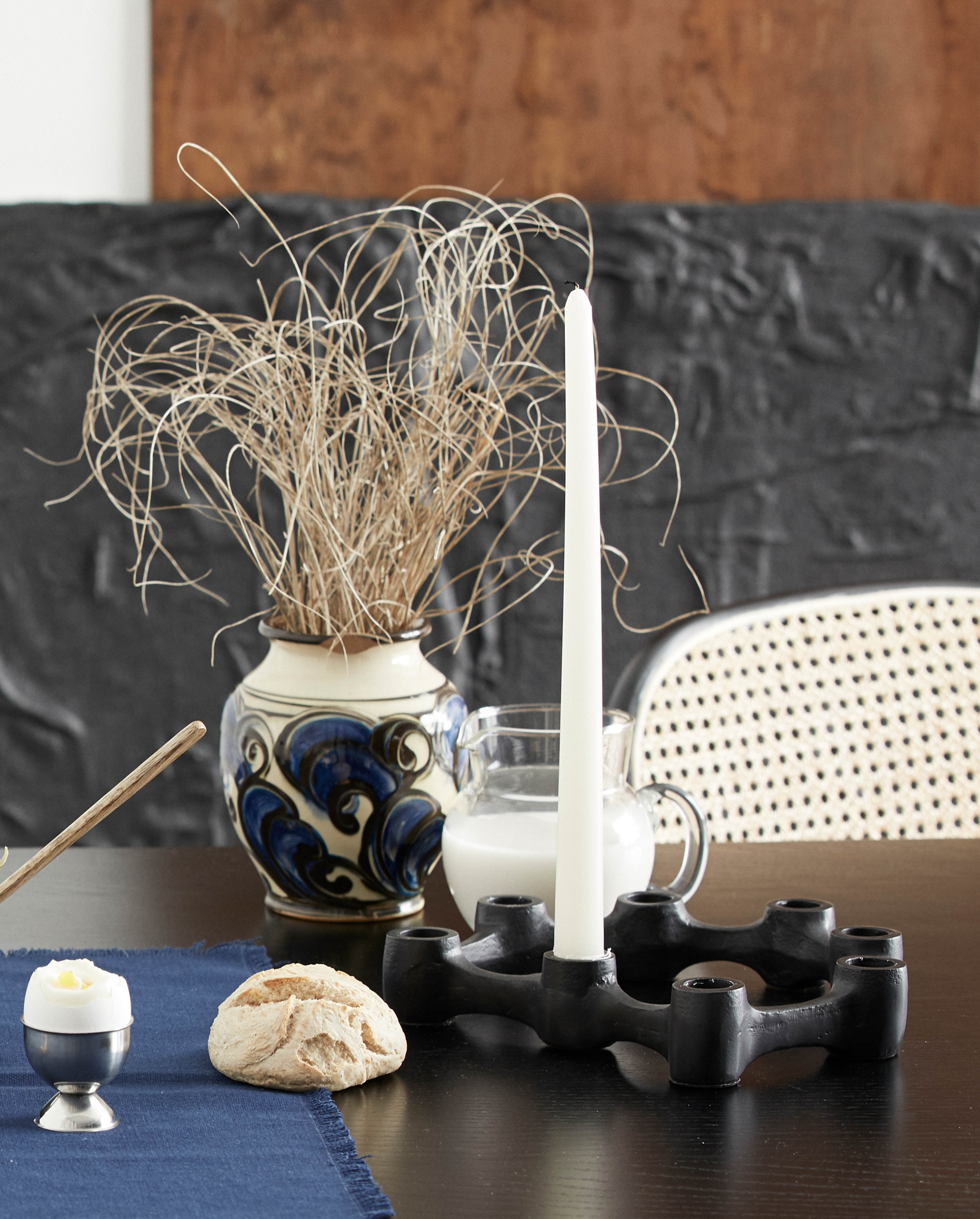 Lemnos Candle Holder, Aluminum - Black, Nordal, ljus & ljuslyktor