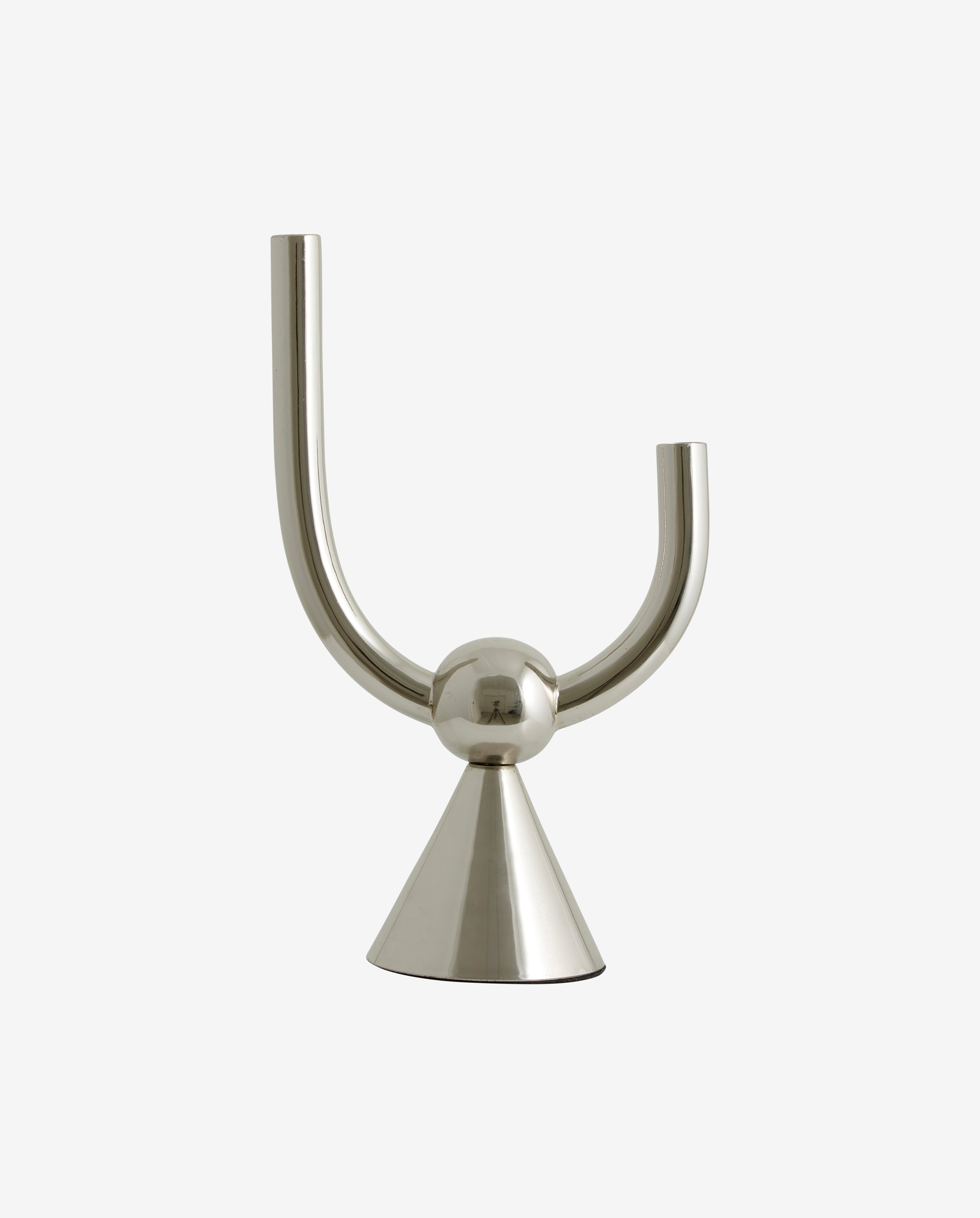Corfu Candle Holder - Chrome Finish, Nordal, ljus & ljuslyktor