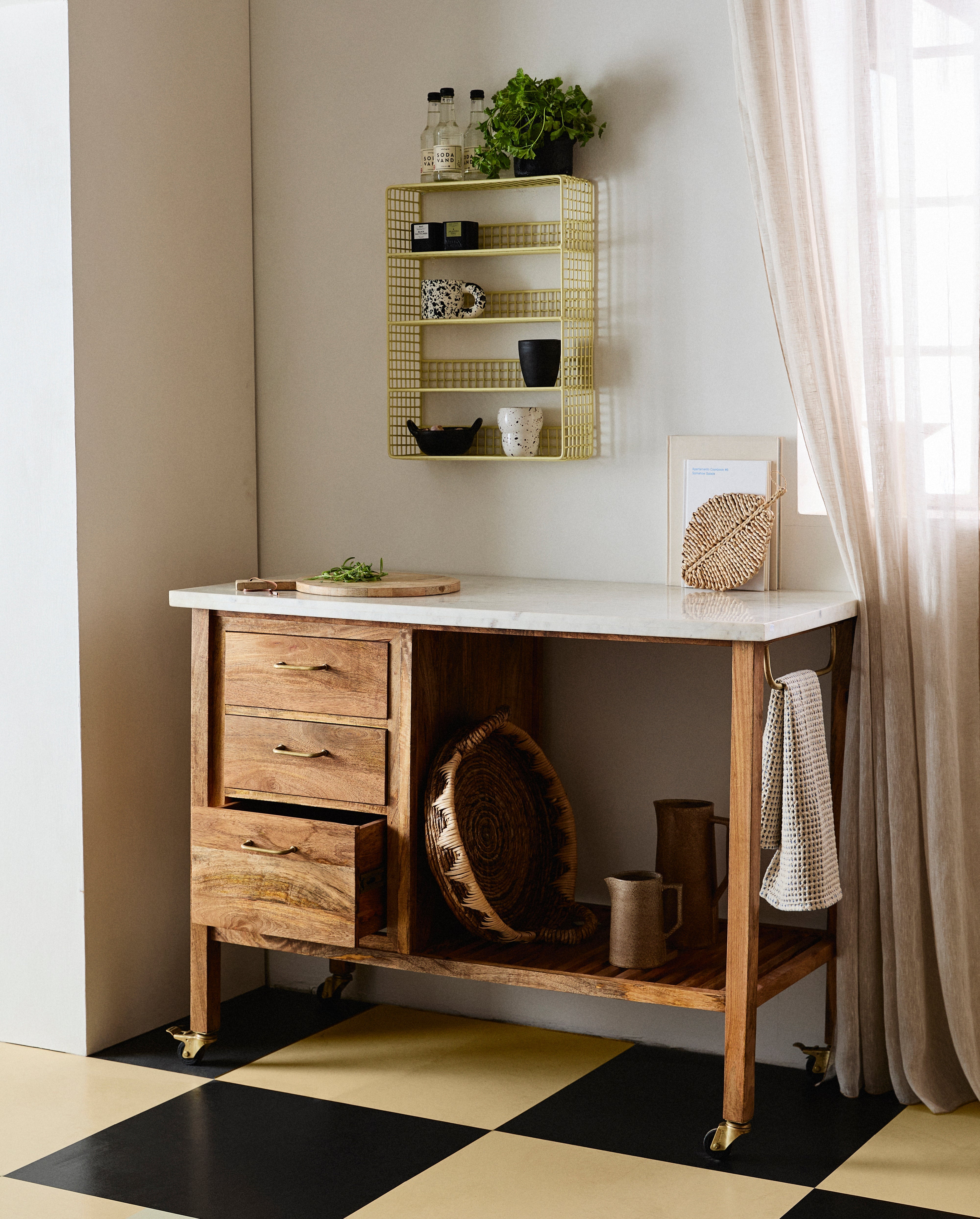 Kikori Shelf - Yellow, Nordal, vägghyllor & väggskåp