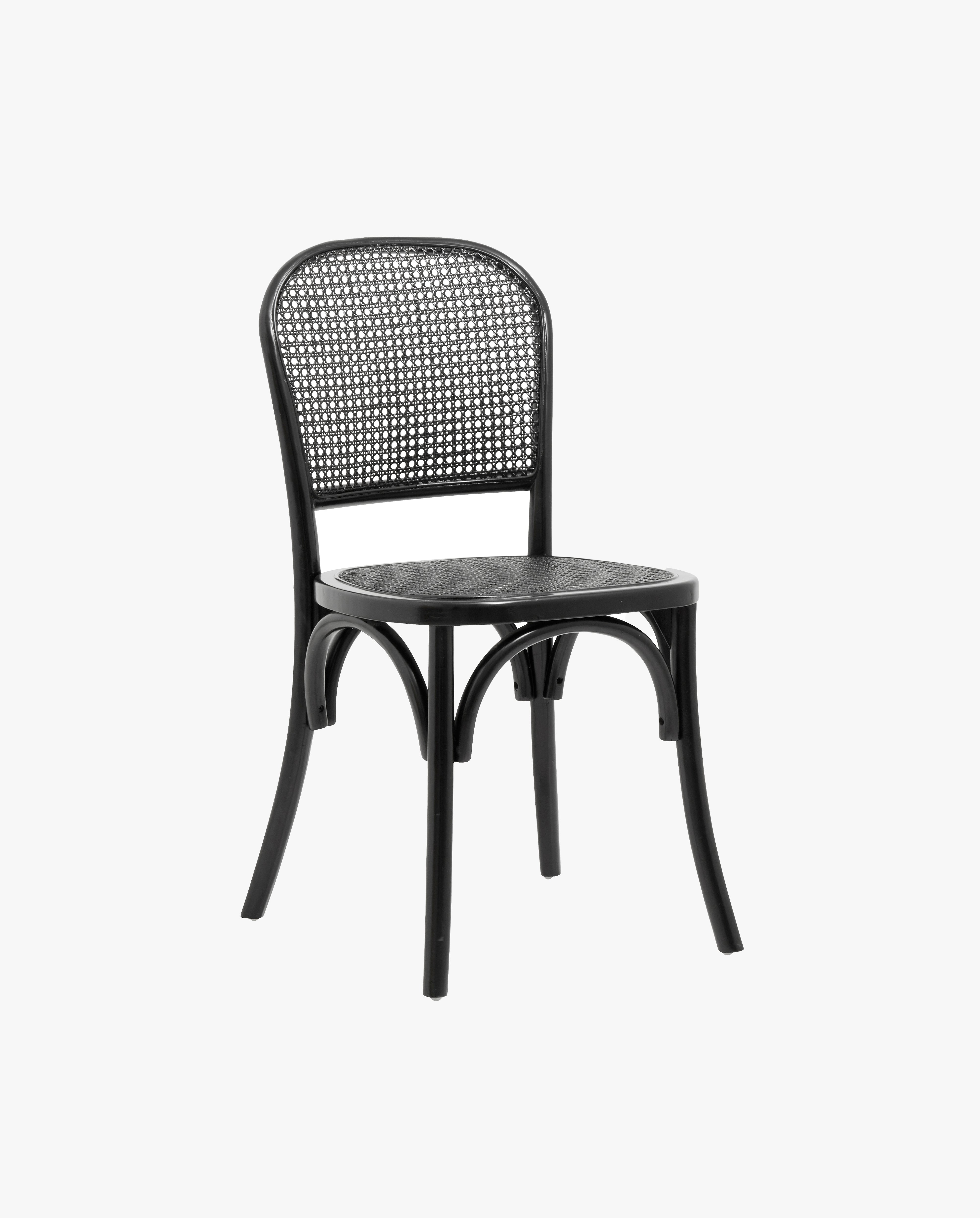 Wicky Chair W. Wickerwork, Black/black, Nordal, stolar