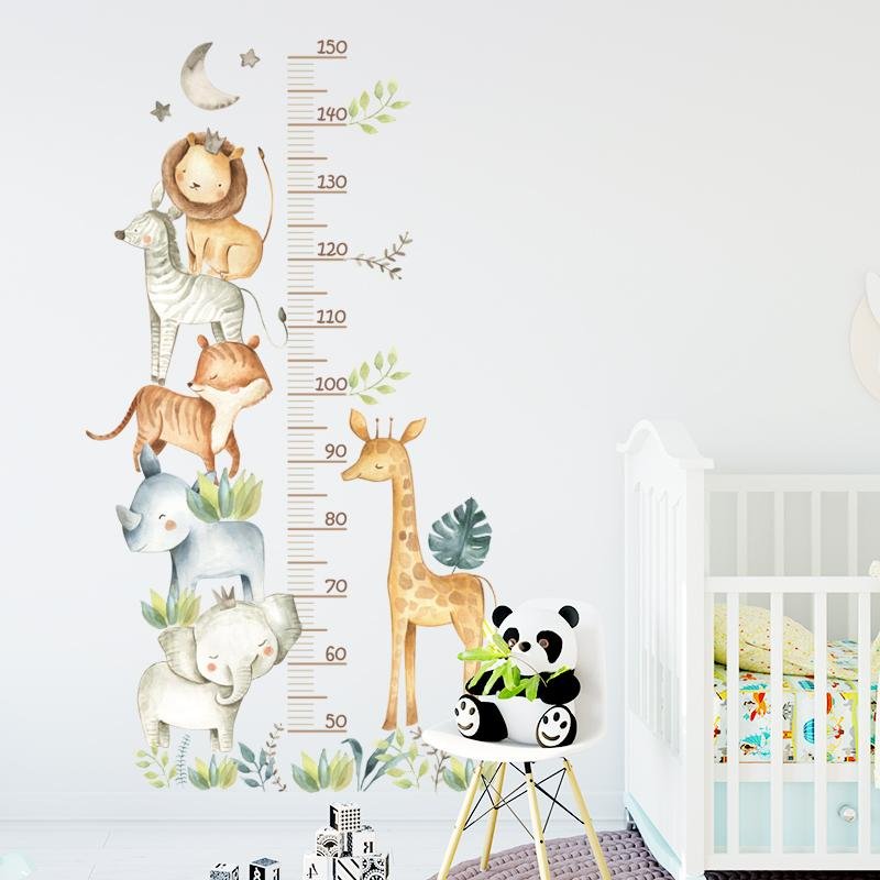 Jungle Height Chart Wall Stickers, Flora Grossist, Barnrum
