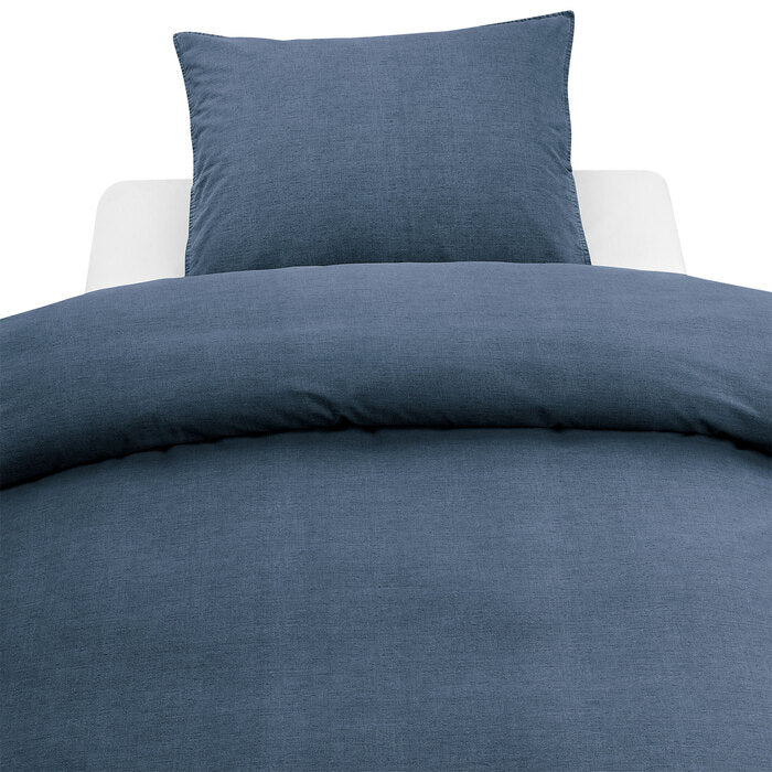 2-dels Set Washed Marinblå, Borganäs of Sweden, påslakan