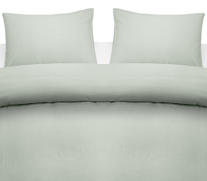 3-dels Set Washed Grön Dubbel, Borganäs of Sweden, påslakan