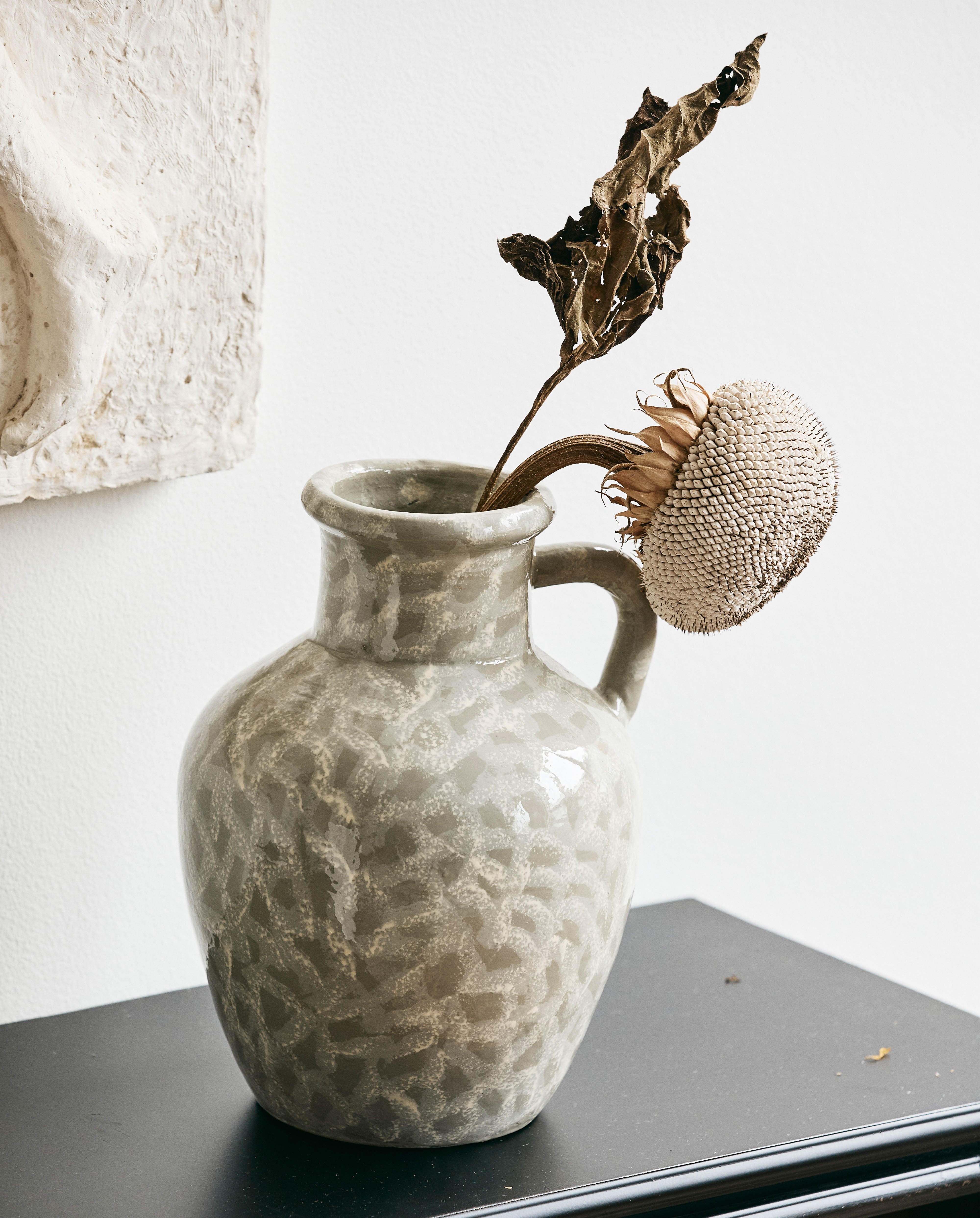 Batam Vase, Glazed - Grey, Nordal, vaser & skålar