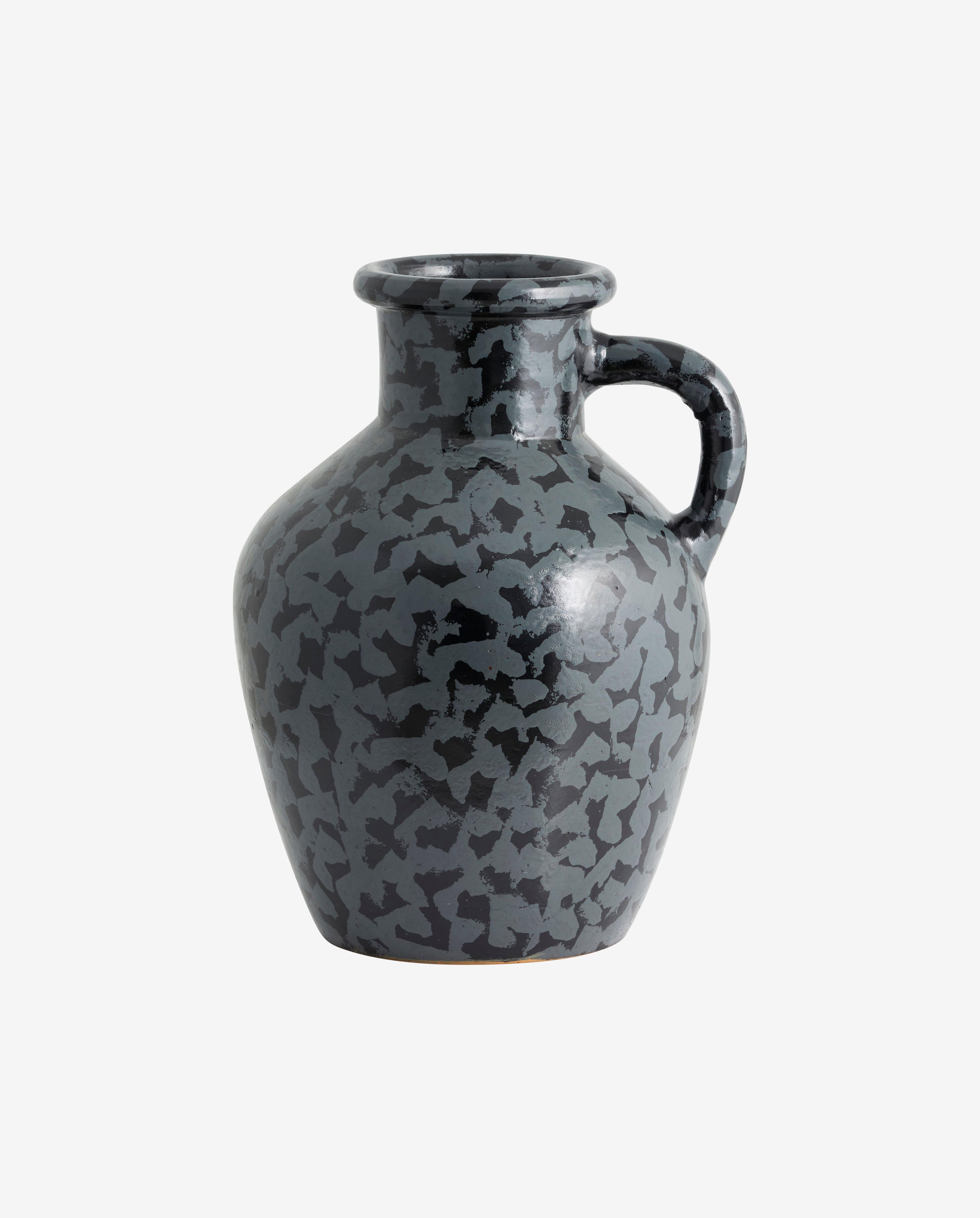 Batam Vase, Glazed - Black, Nordal, vaser & skålar
