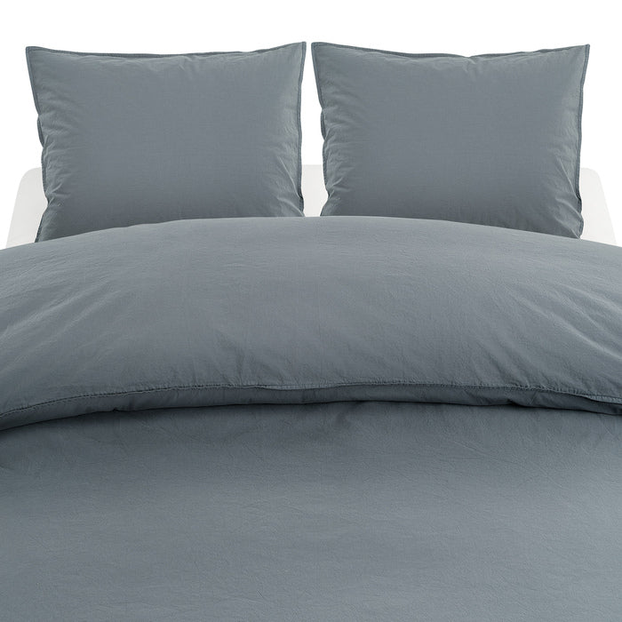 3-dels Set Percale Blå Dubbel, Borganäs of Sweden, påslakan