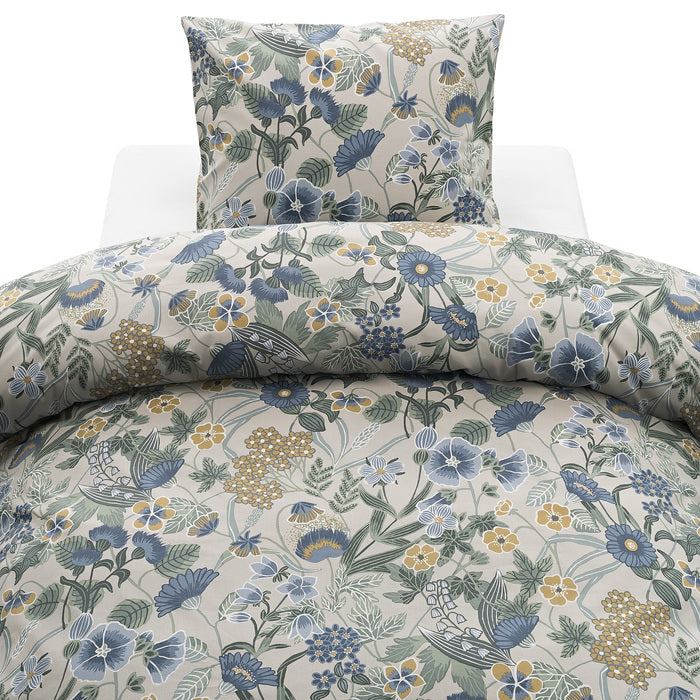 2-dels Set Blombacken Blå, Borganäs of Sweden, påslakan