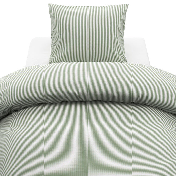 2-dels Set Thelma Stripe Grön, Borganäs of Sweden, påslakan