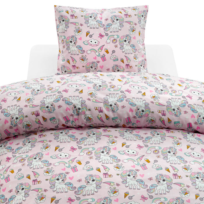 2-dels Set Enhörning Rosa, Borganäs of Sweden, barnartiklar sovrum