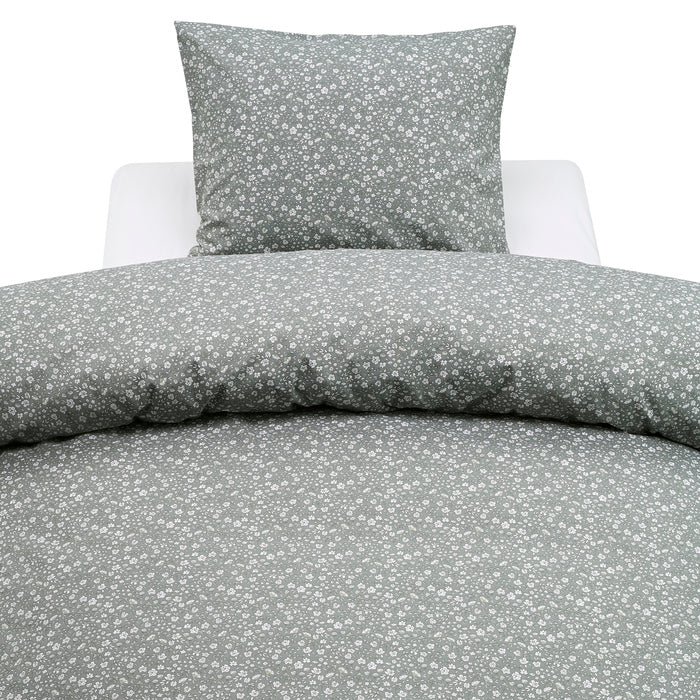 2-dels Set Rita Flower Grön, Borganäs of Sweden, påslakan