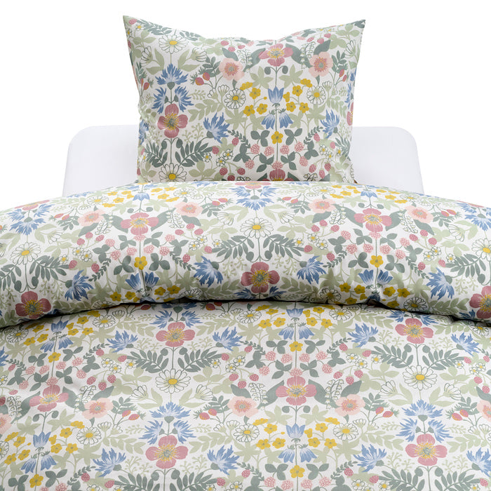 2-dels Set Sommarblommor Multi, Borganäs of Sweden, påslakan