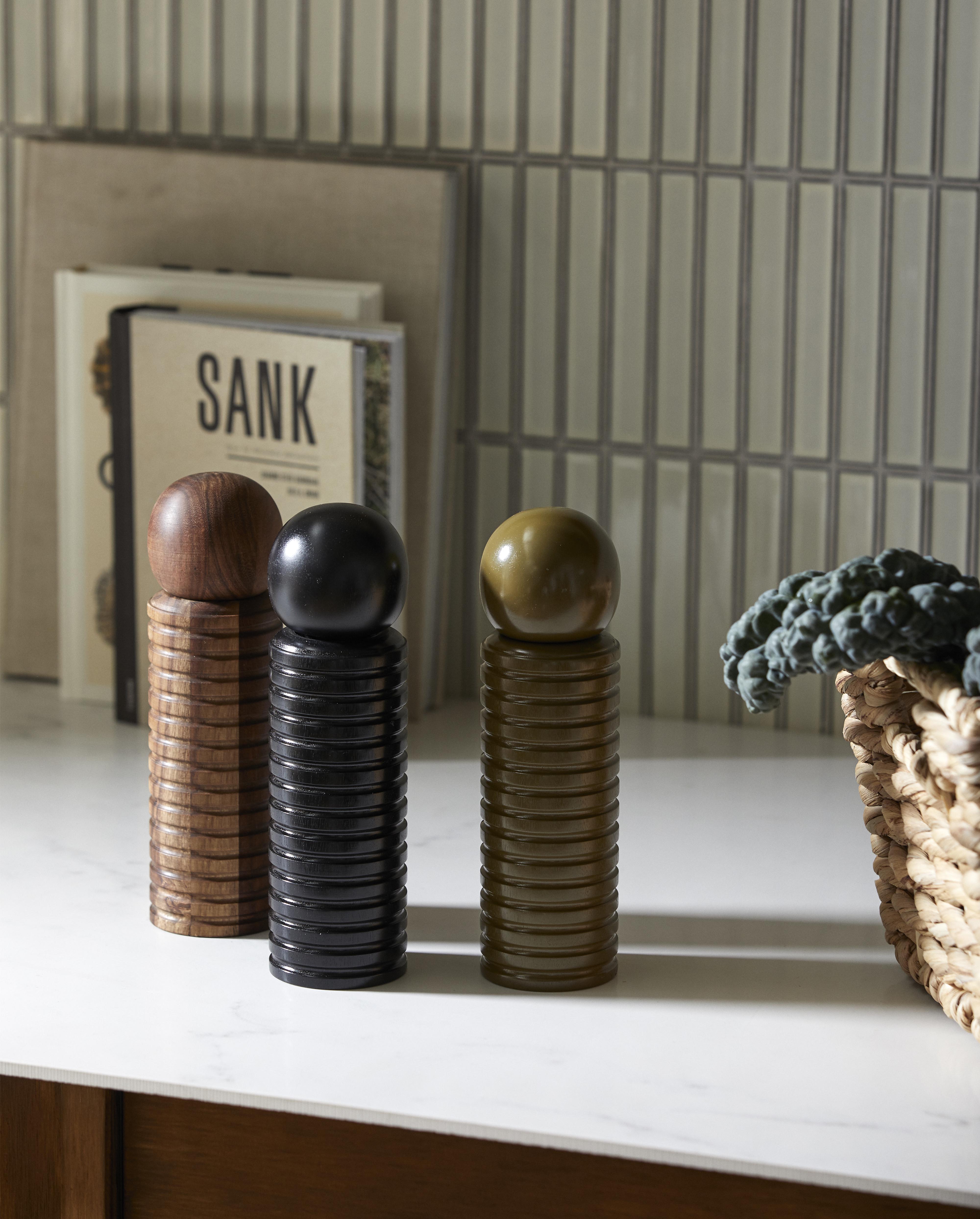 Ras Grinder, Acacia Wood - Black, Nordal, köksredskap