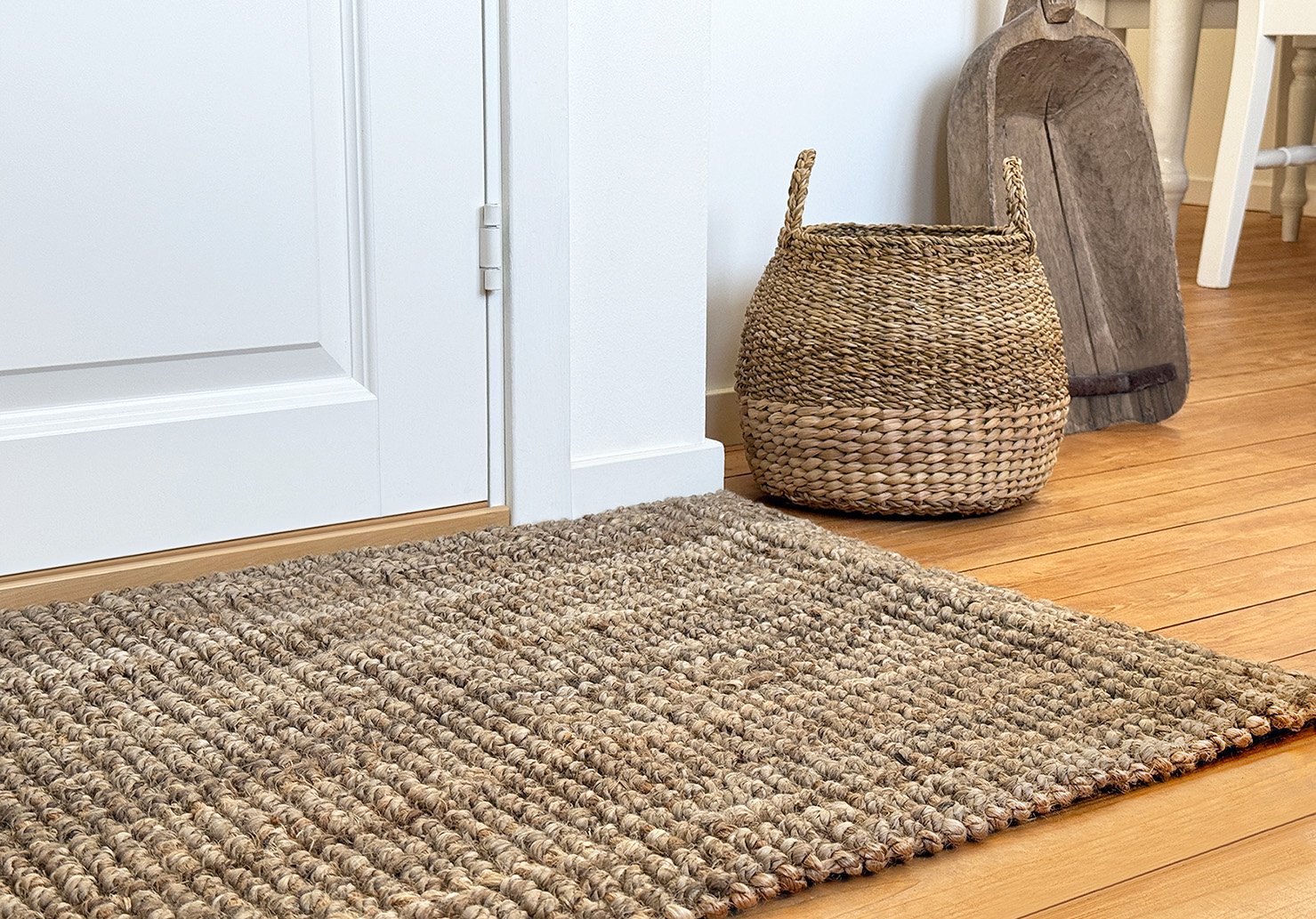 Basket W. Handles Round Esther Twin Weave S/2, Dixie, korgar