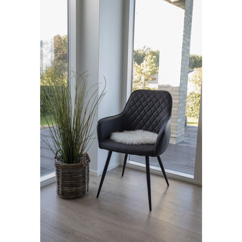 Konstlammskinnssits, vit, ø35 cm