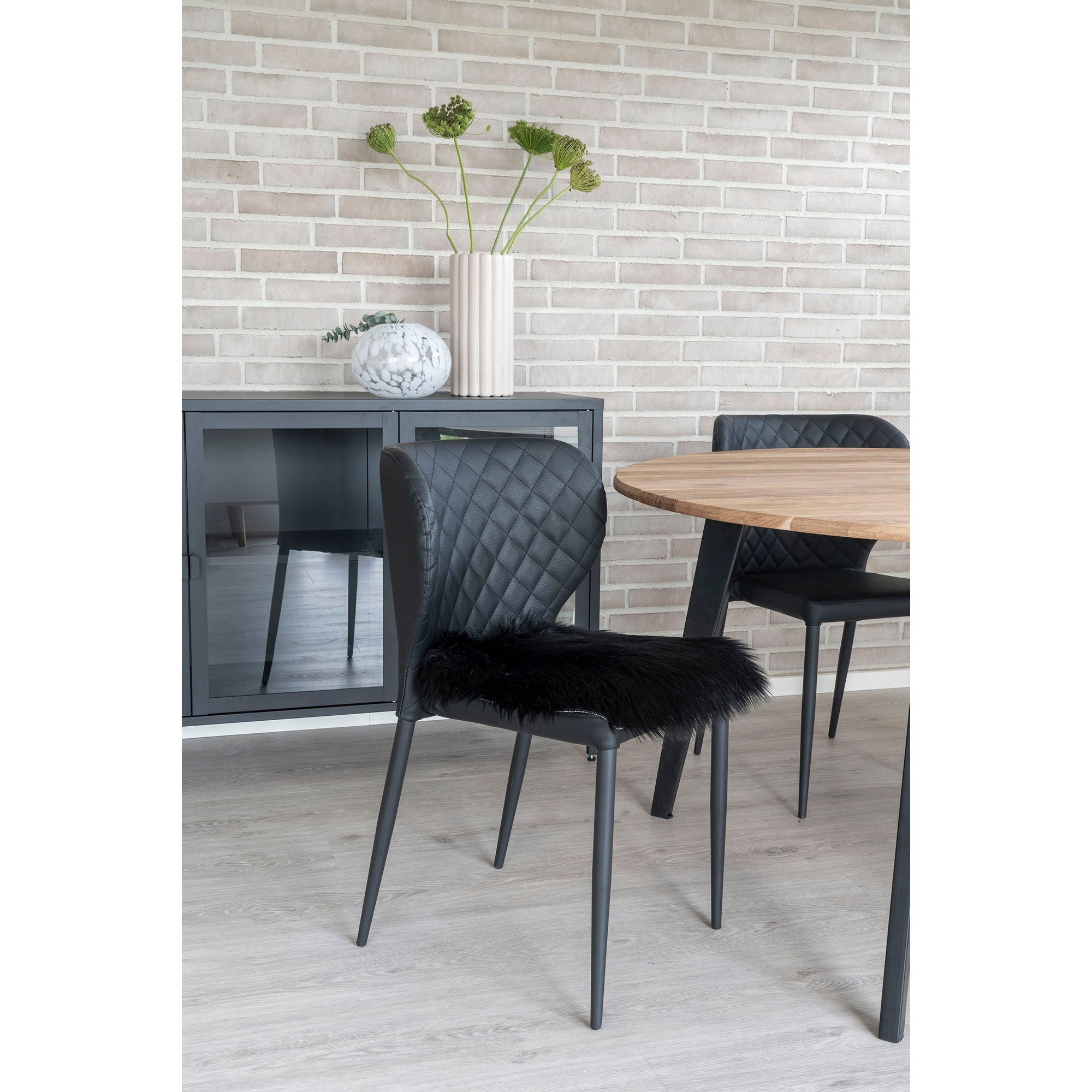 Fusklammskinnssits, svart