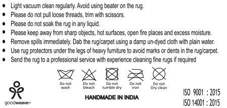 DEHLI Matta, handvävd naturvit