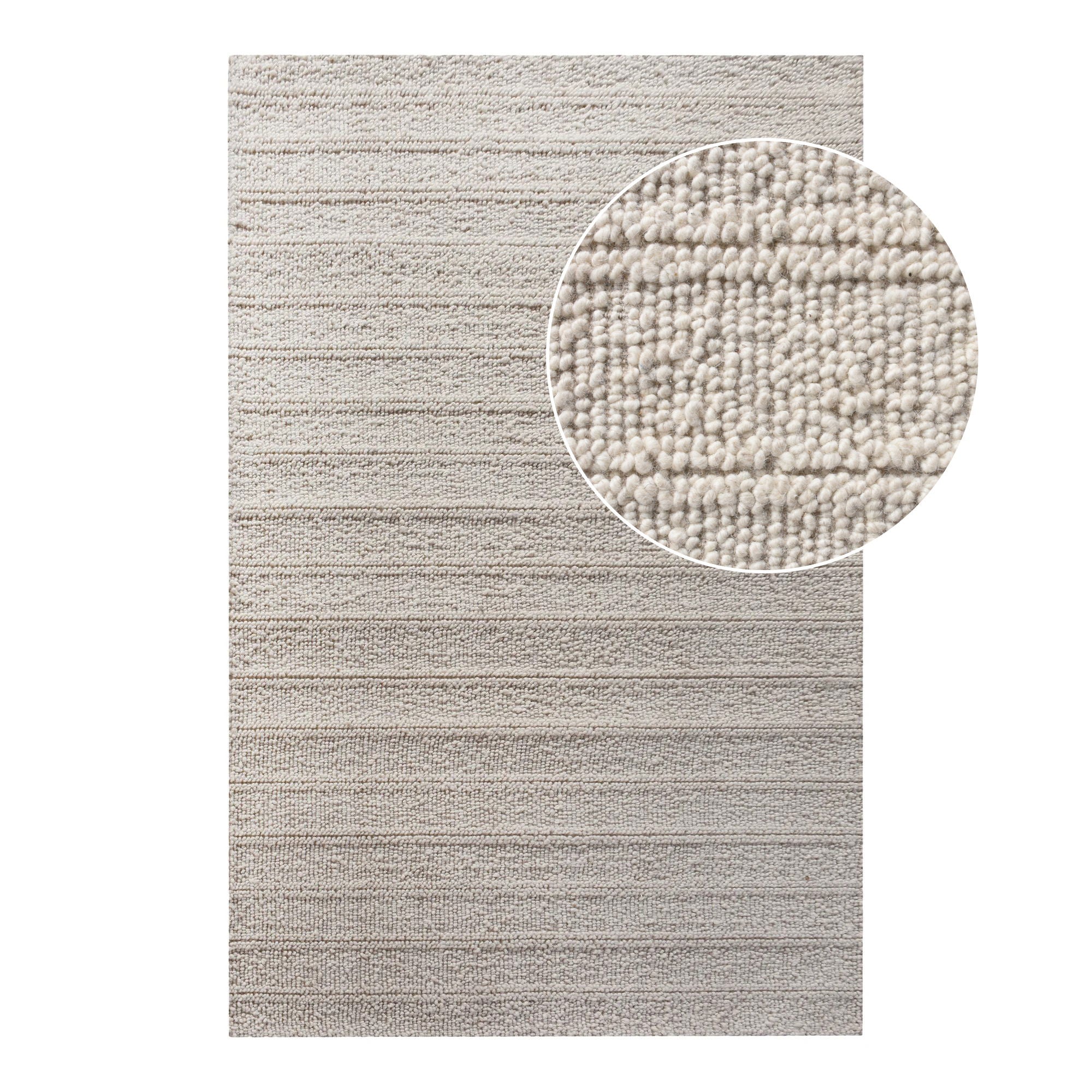 DEHLI Handvävd matta, elfenbensvit