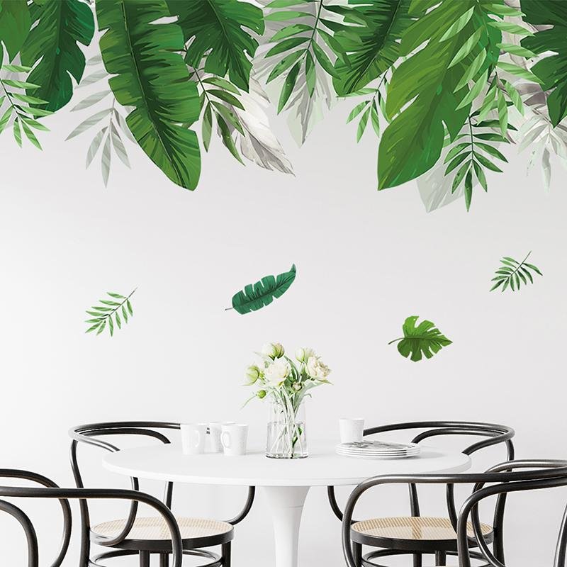 Tony Plate Green Plant Wallpaper For Living Room Interior Home Stickers, Flora Grossist, Barnrum