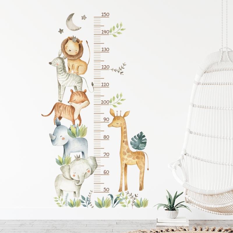 Jungle Height Chart Wall Stickers, Flora Grossist, Barnrum