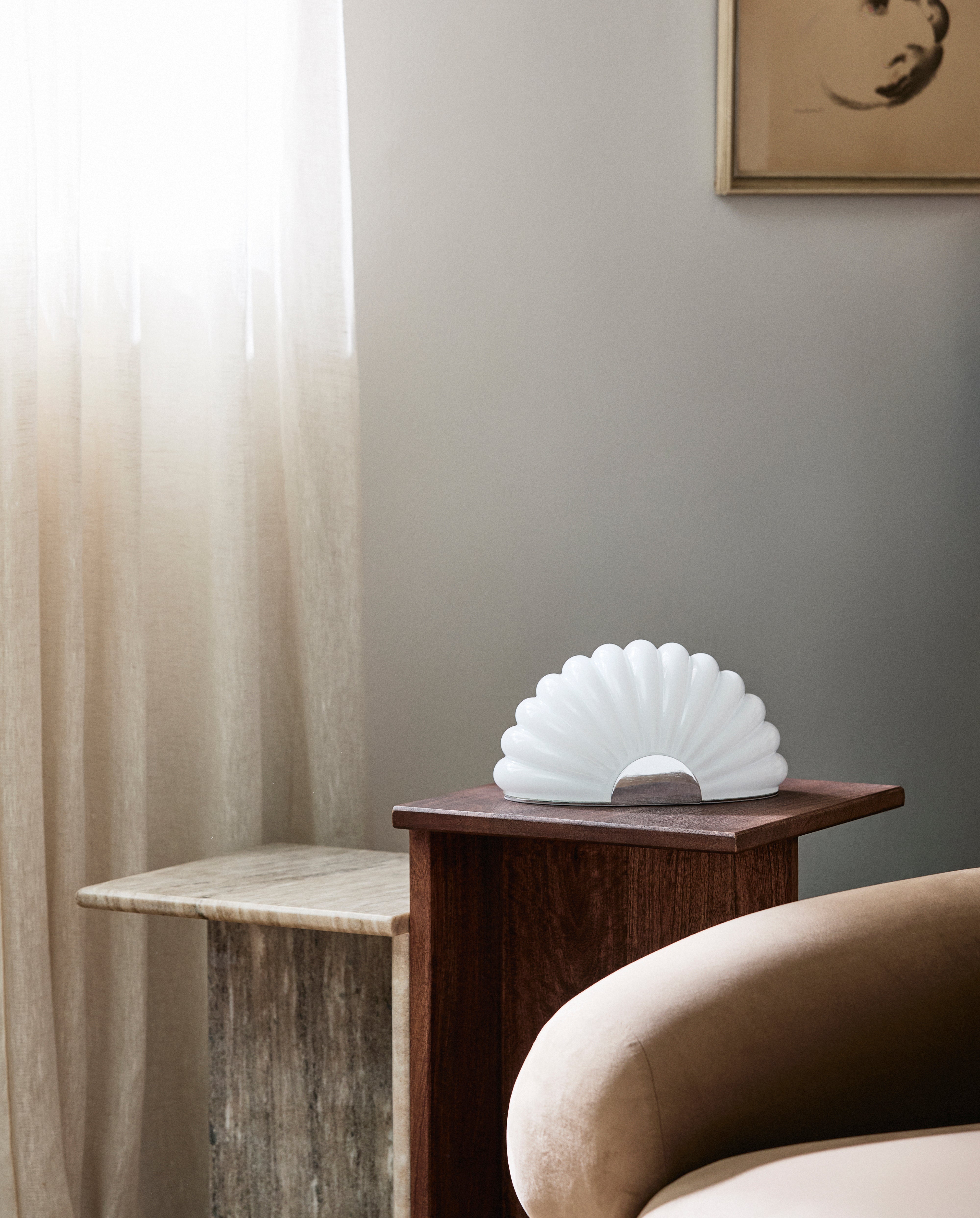 Chia Lamp W. Chrome Finish - White, Nordal, lampor