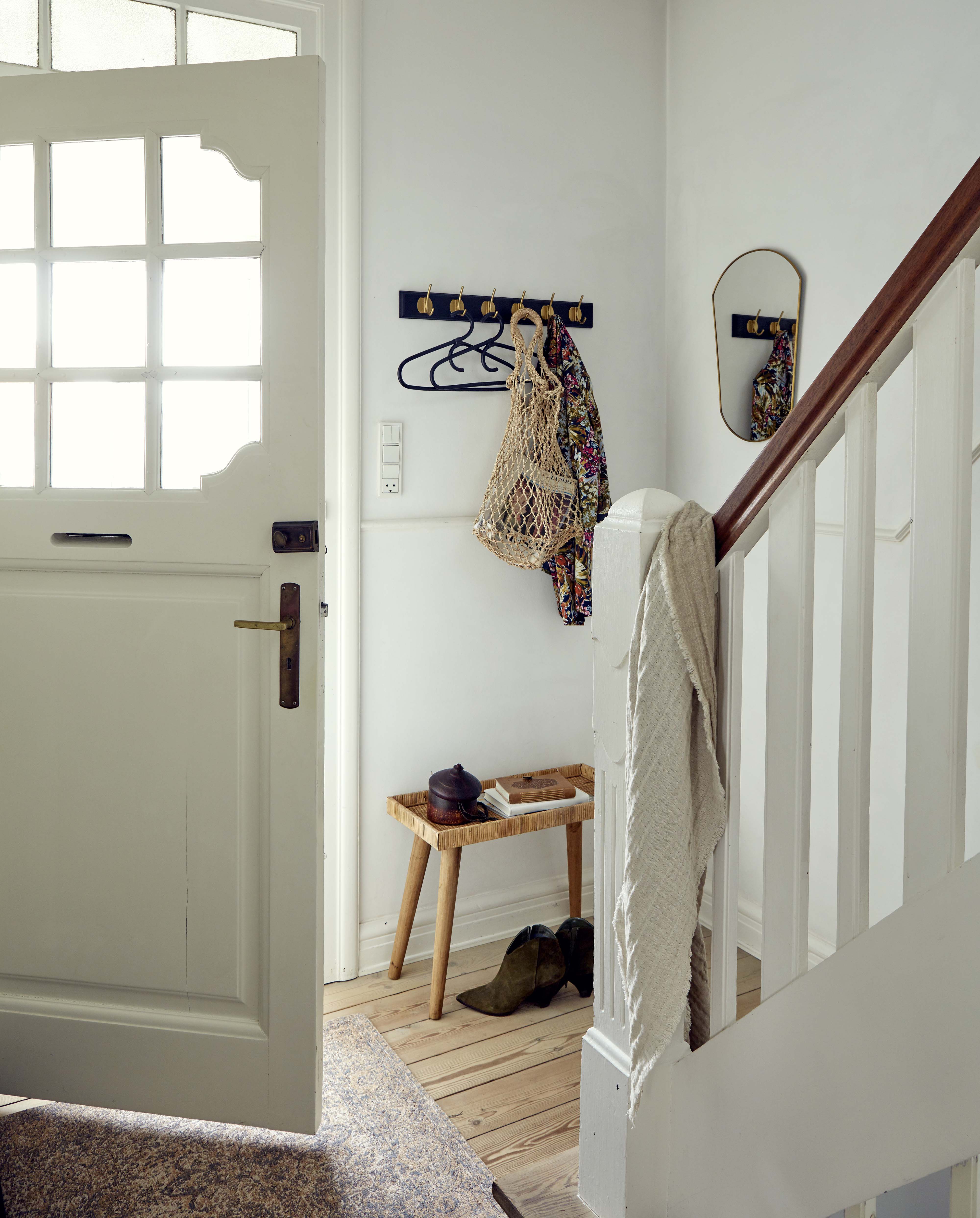 Edgy Coat Rack, 6 Hooks - Black, Nordal, hängare & krokar