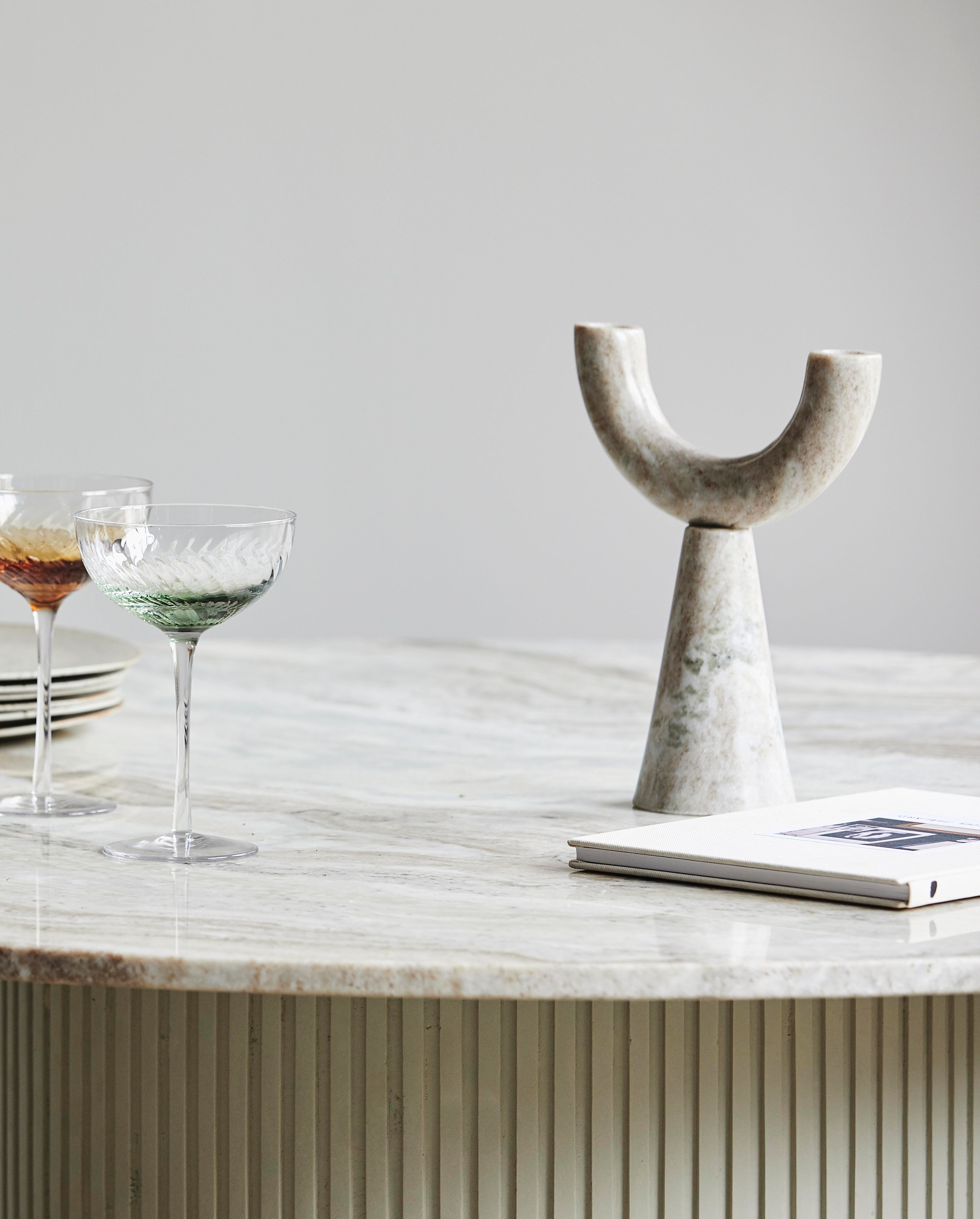 Rif Candle Holder, Marble, F/2 Candles, Nordal, ljus & ljuslyktor