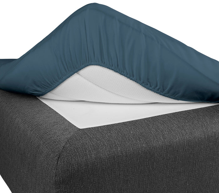 Dra på Lakan 120x200 Cm Marinblå, Borganäs of Sweden, underlakan