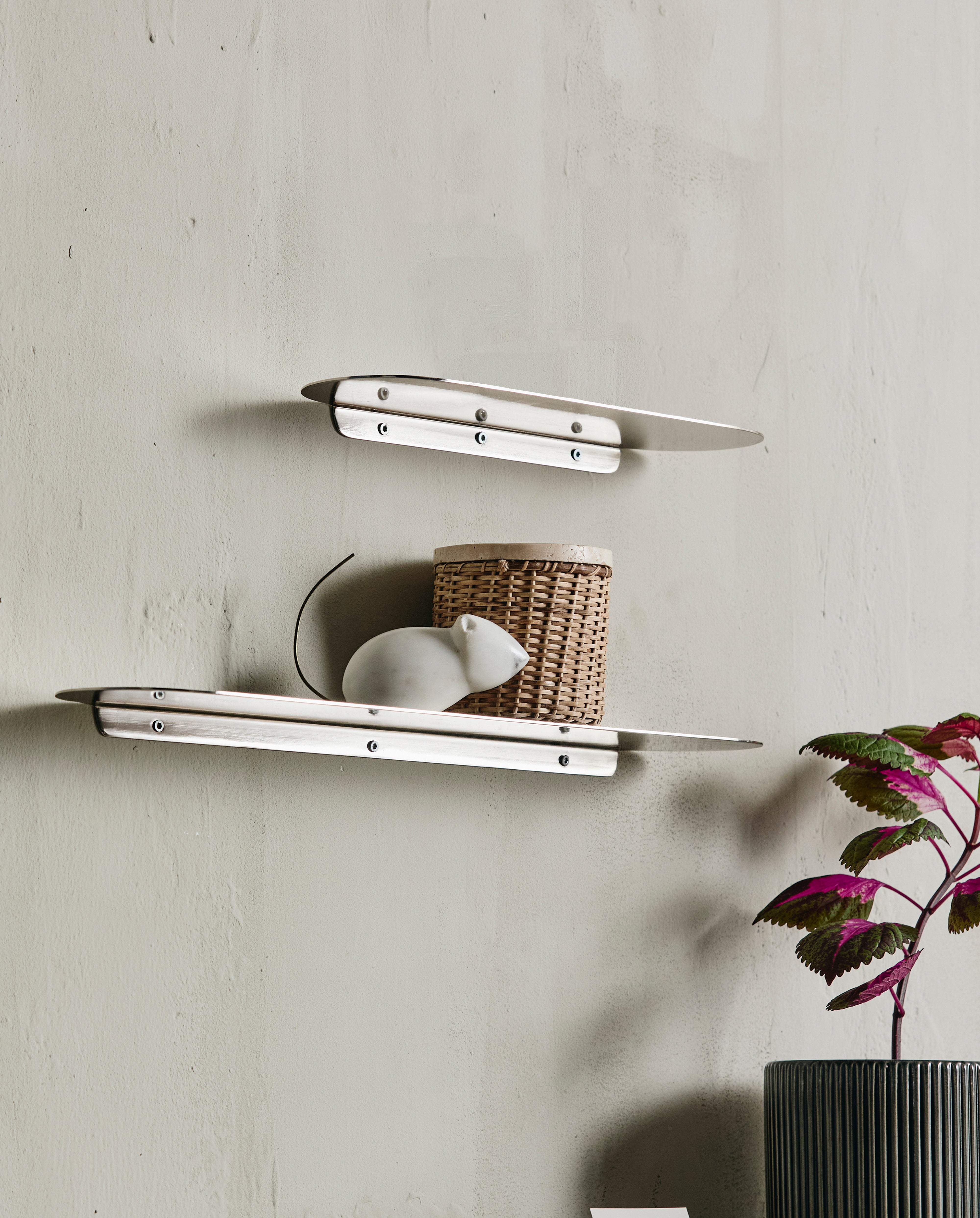 Fanoe Shelf, L - Chrome Finish, Nordal, vägghyllor & väggskåp