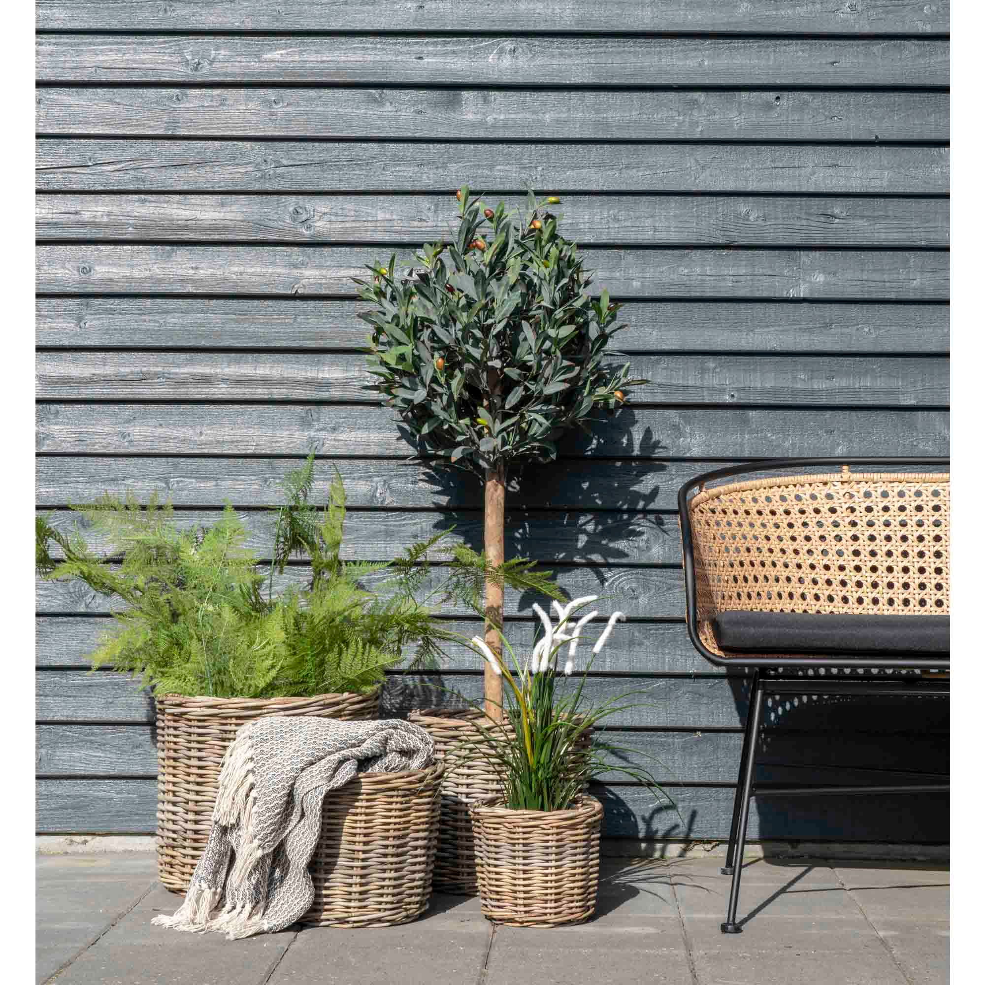 BOGOR Korgset, kubu-rattan natur, set om 4